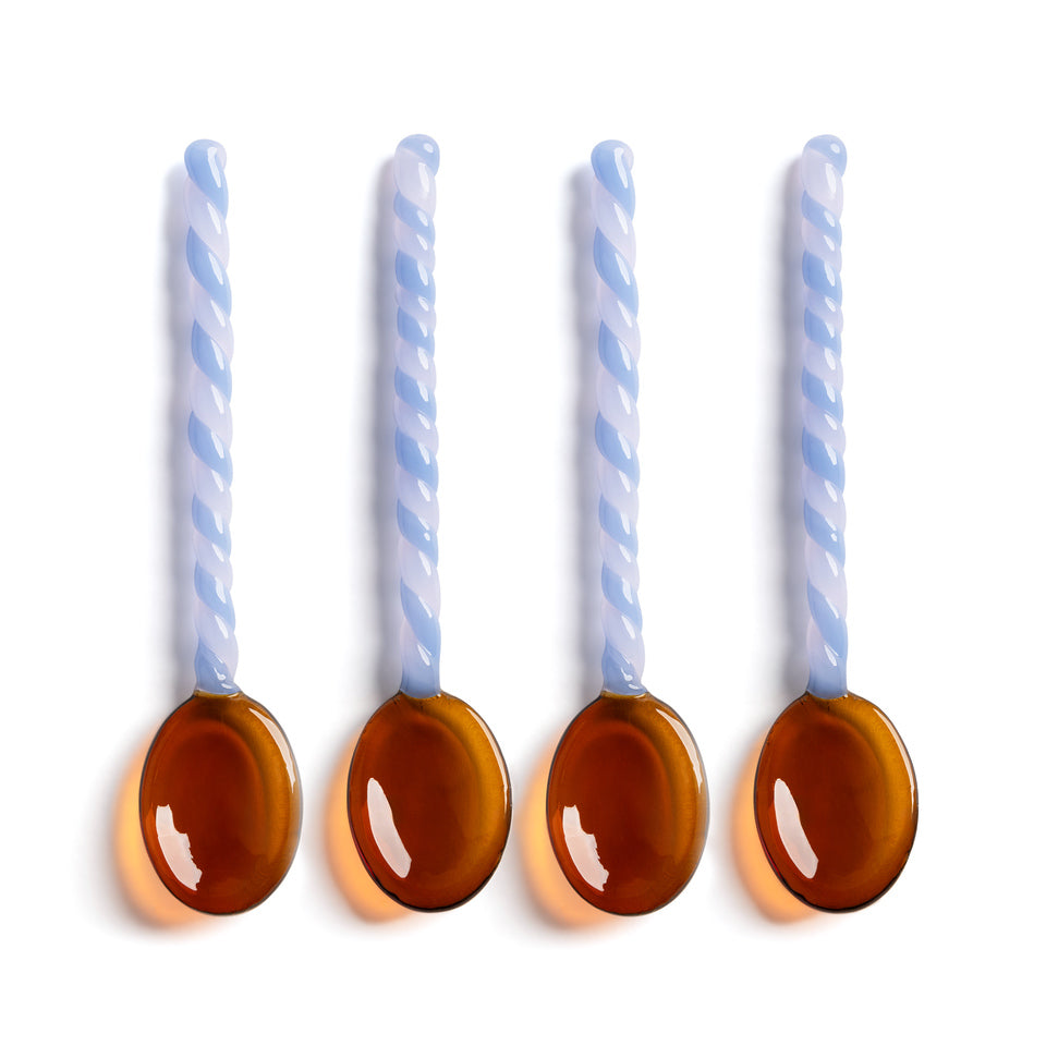 Spoon duet amber set of 4