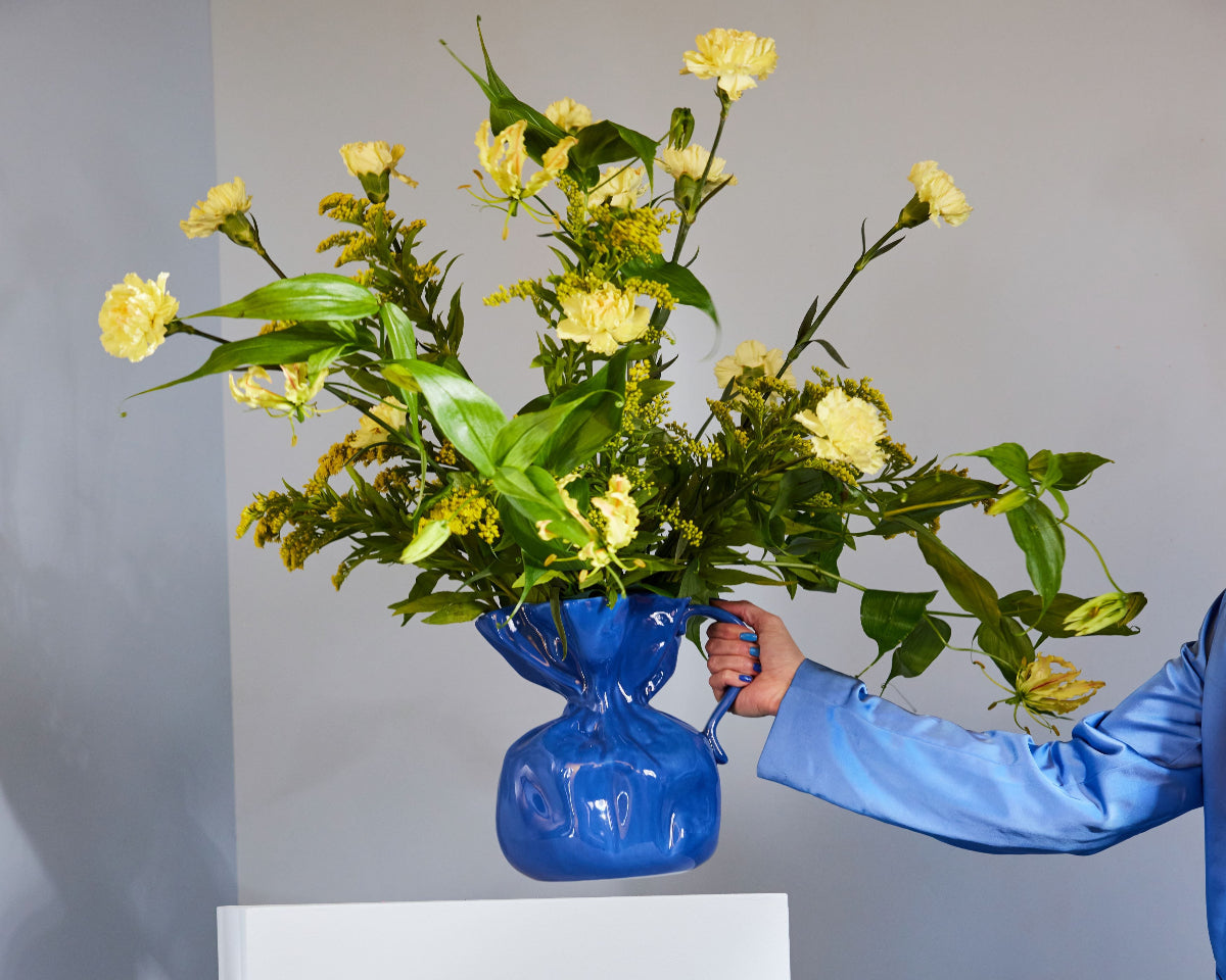 Vase crumple (blue)