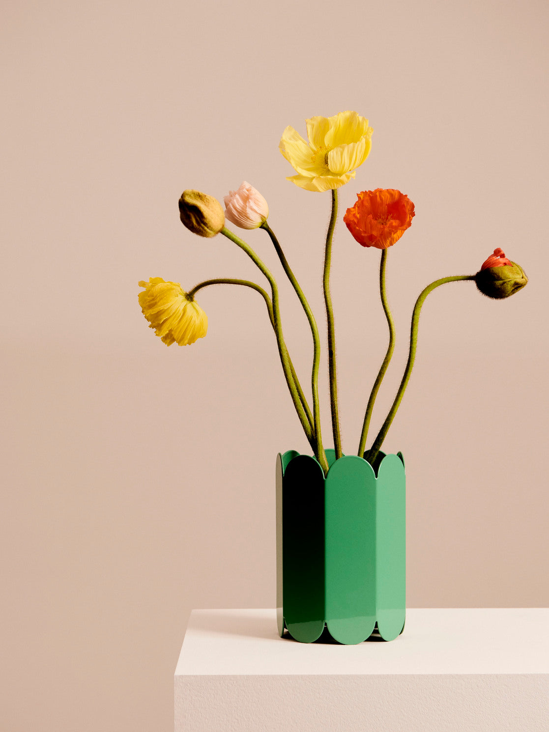 Arcs vase small green