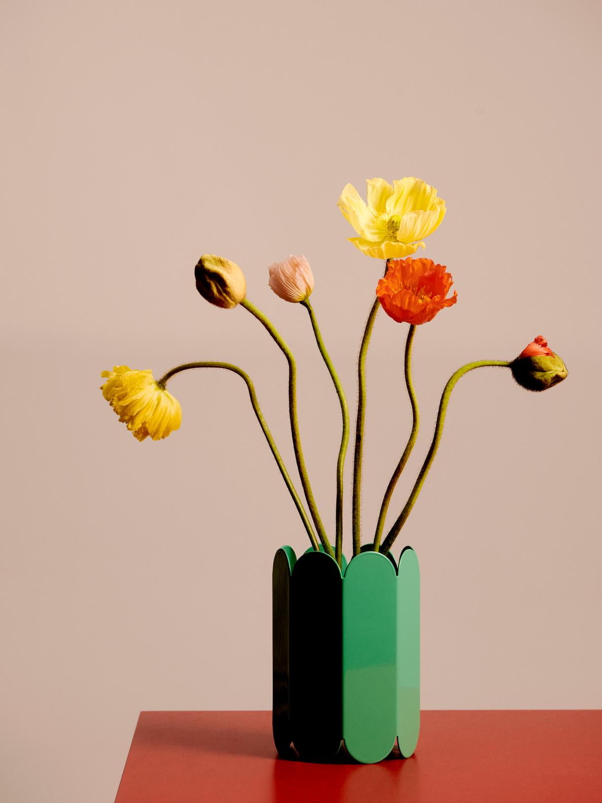 Arcs vase small green