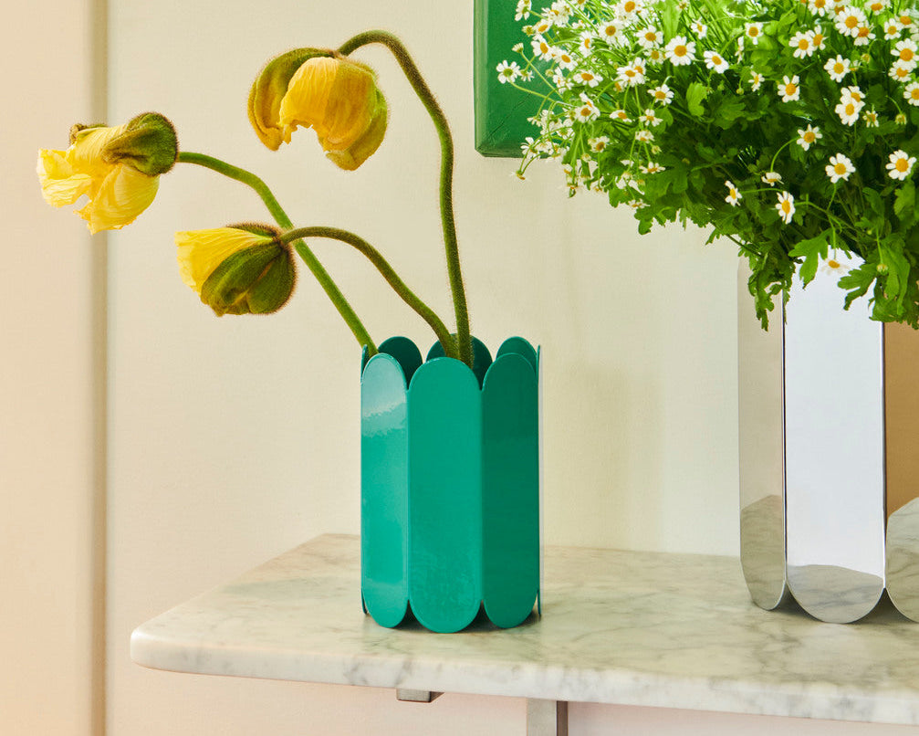 Arcs vase small green
