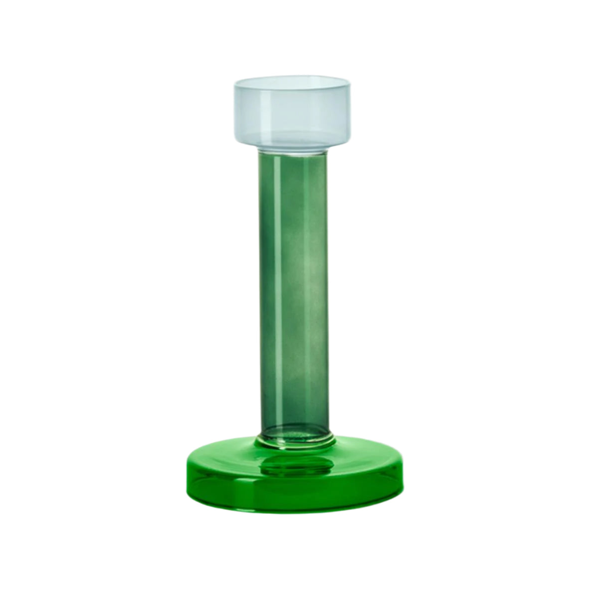 Bole candle holder M blue / green