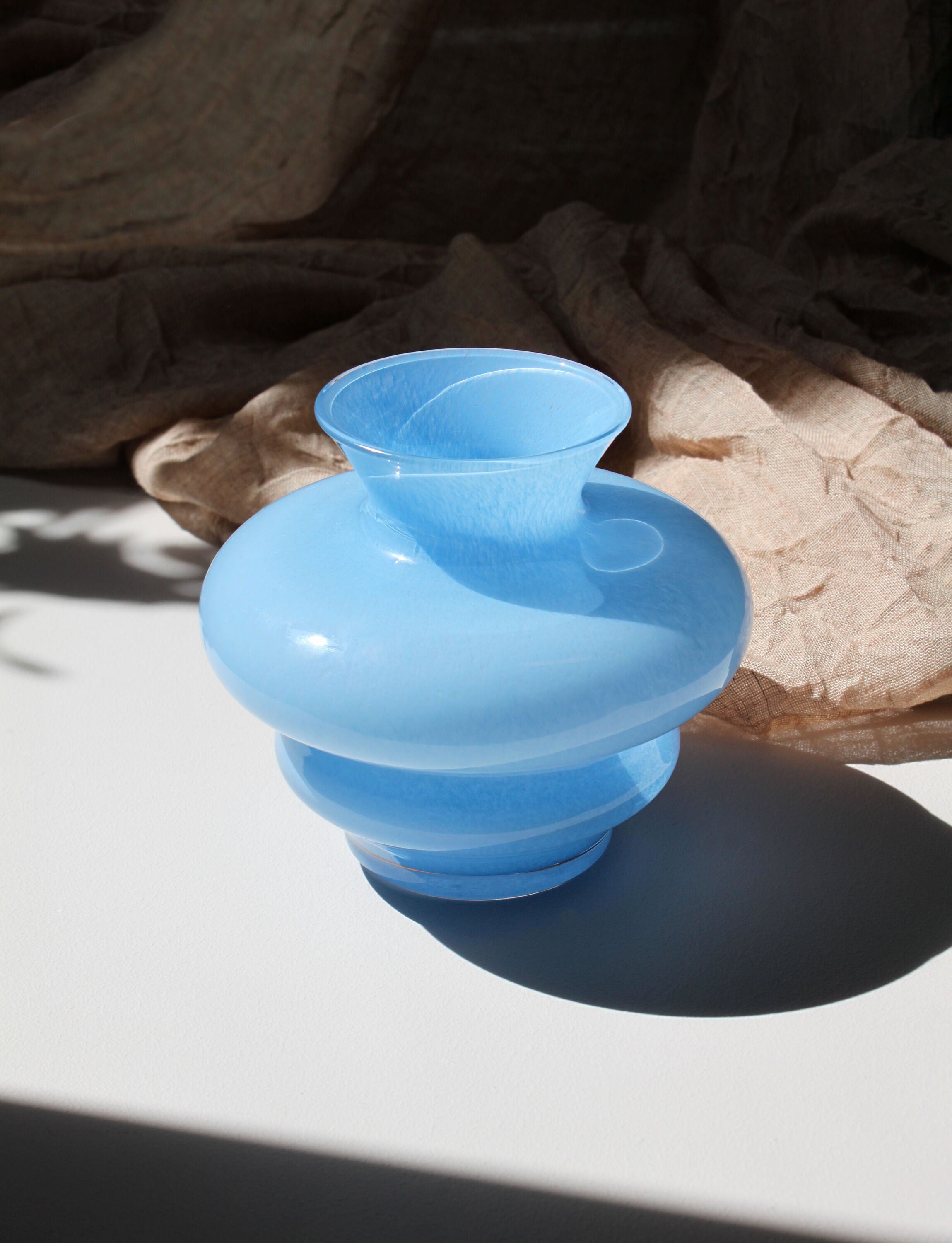 Curve vase mini blue
