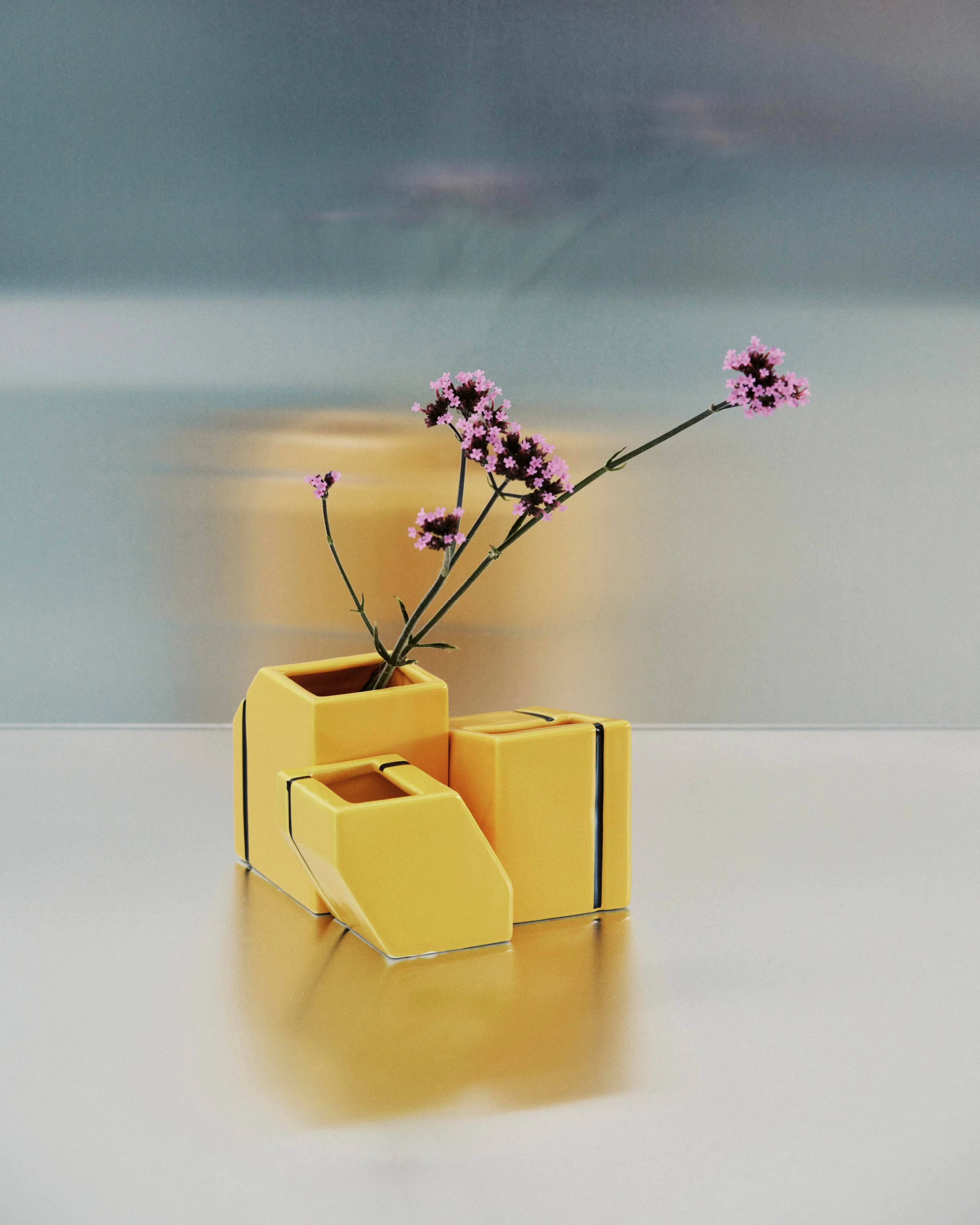 Vase mini ass/3 yellow Silos