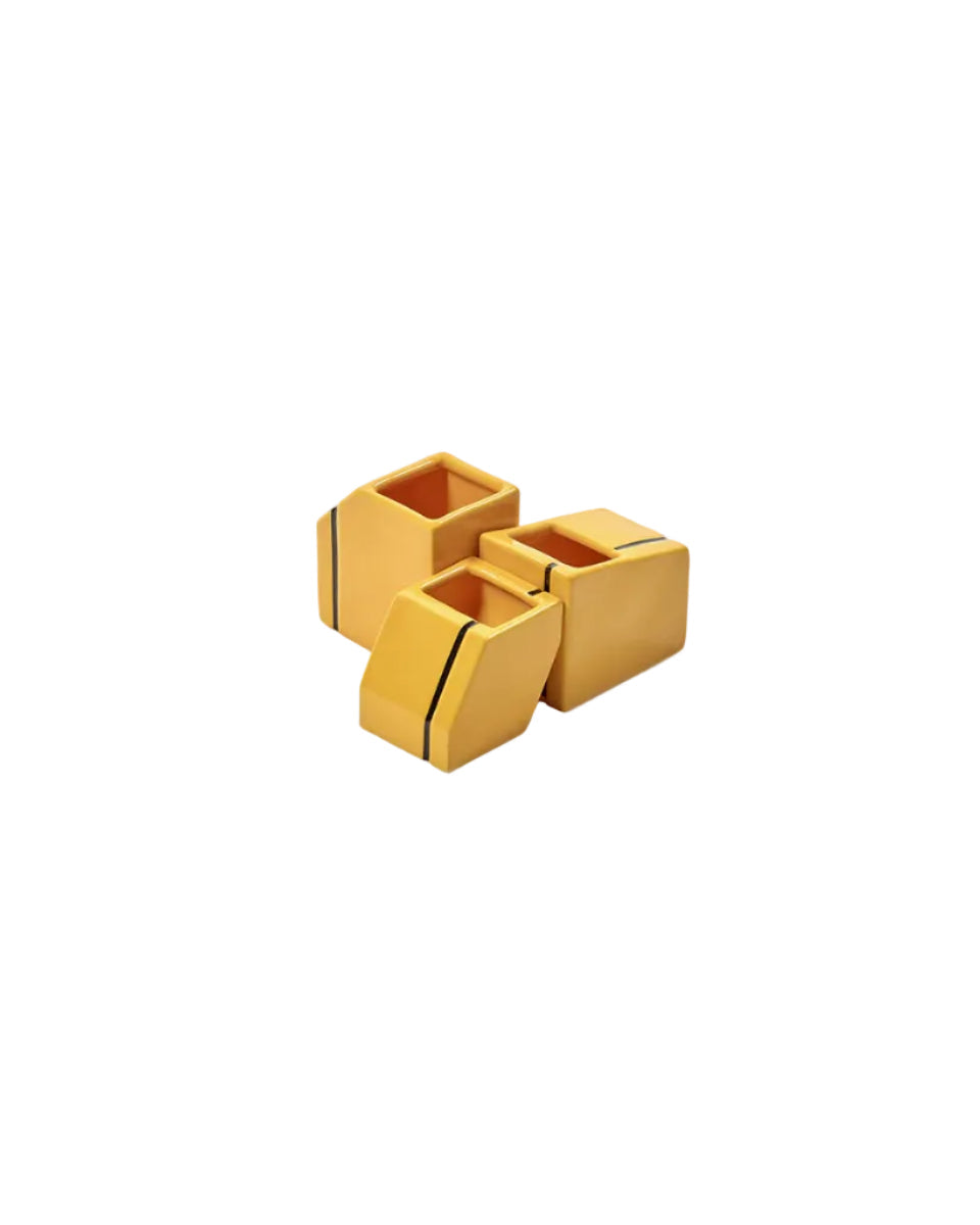 Vase mini ass/3 yellow Silos