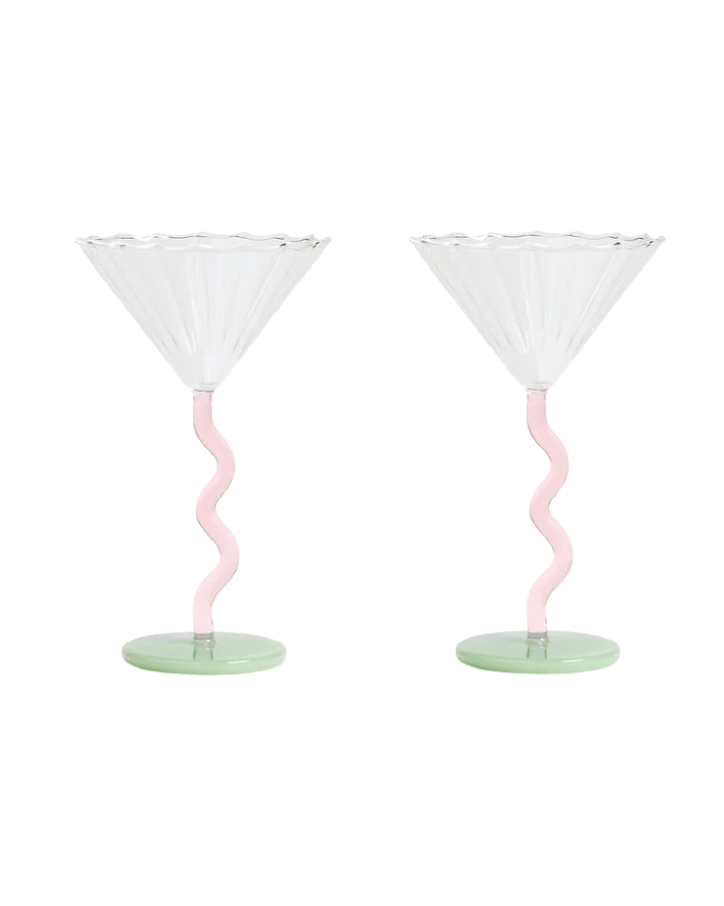 Coupe curve pink set of 2