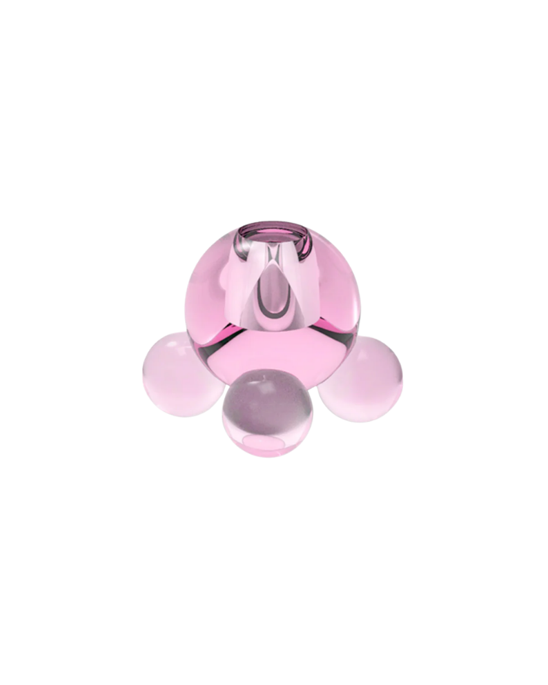 Bubble sphere candlestick pink
