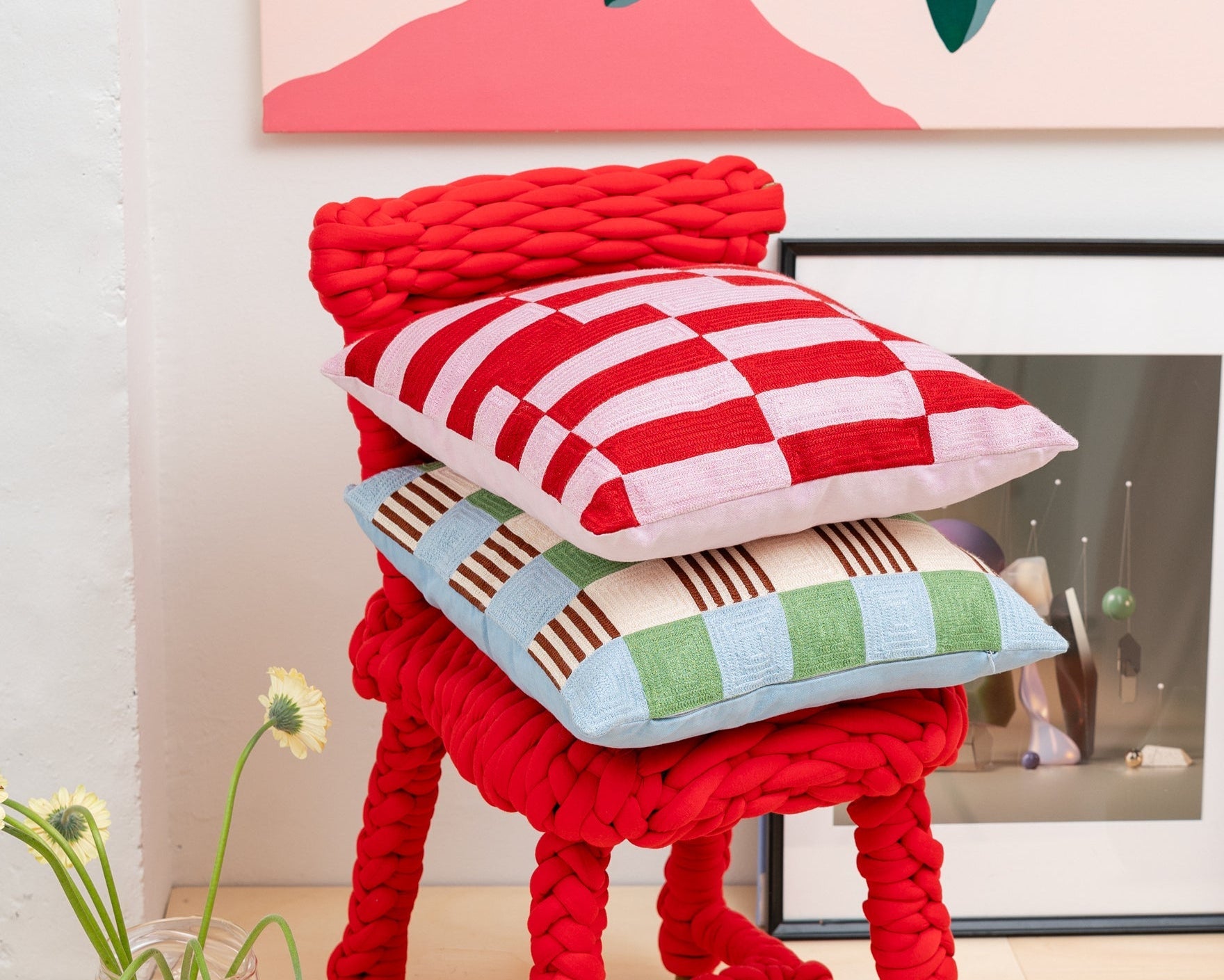 Cherry soda cushion