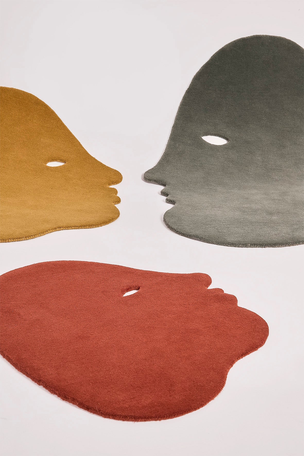 Nani Marquina Talk Talk rugs by Jaime Hayon, three colourways