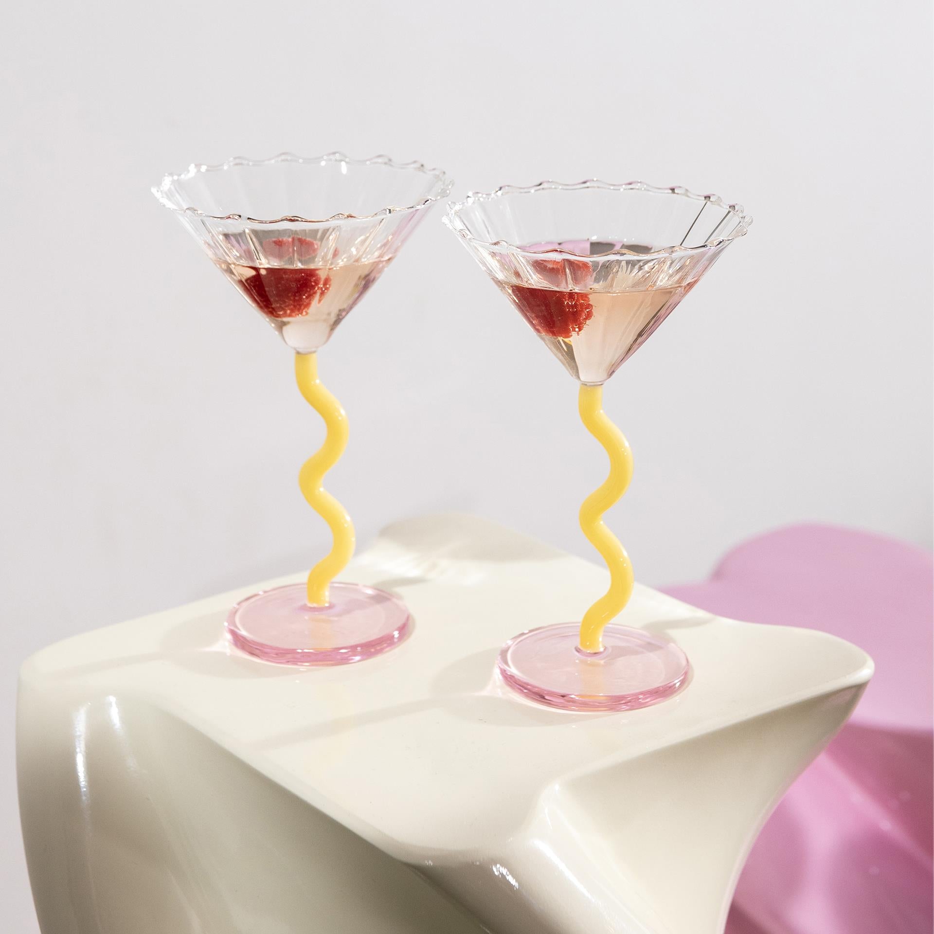 Coupe curve caramel set of 2