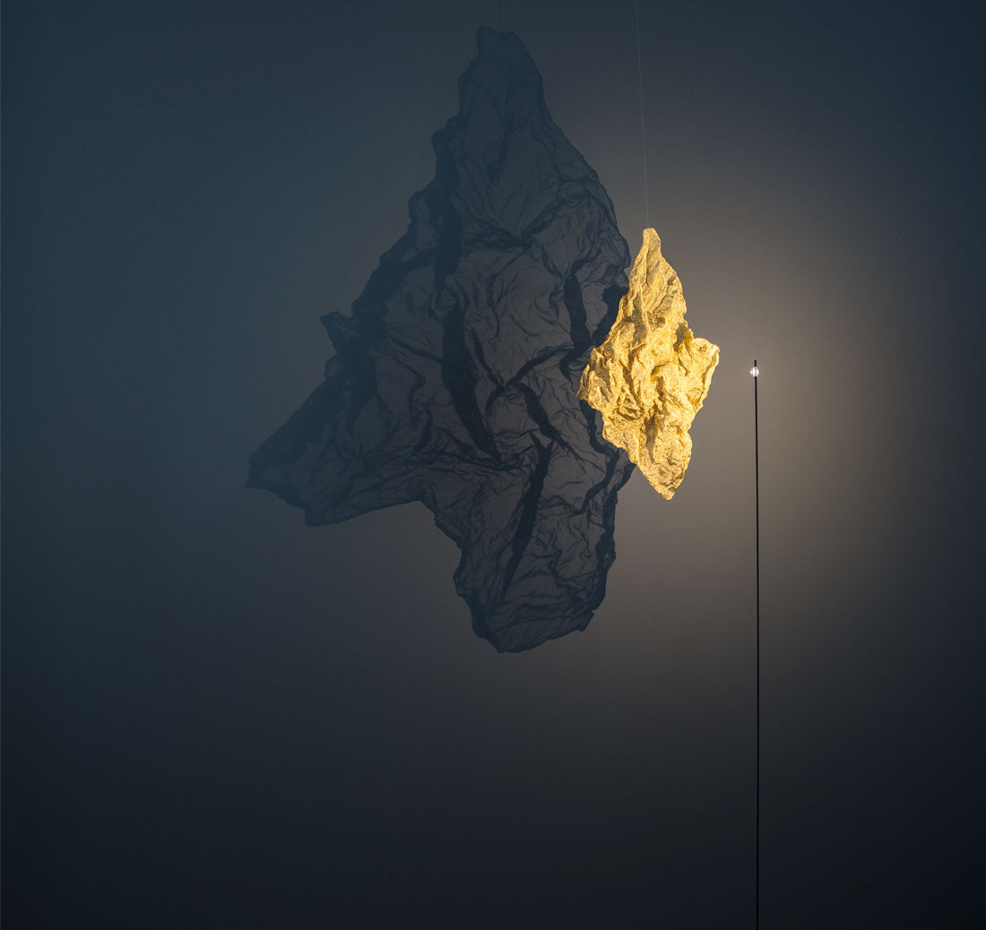 Catellani & Smith Shadow Floor Lamp, lit