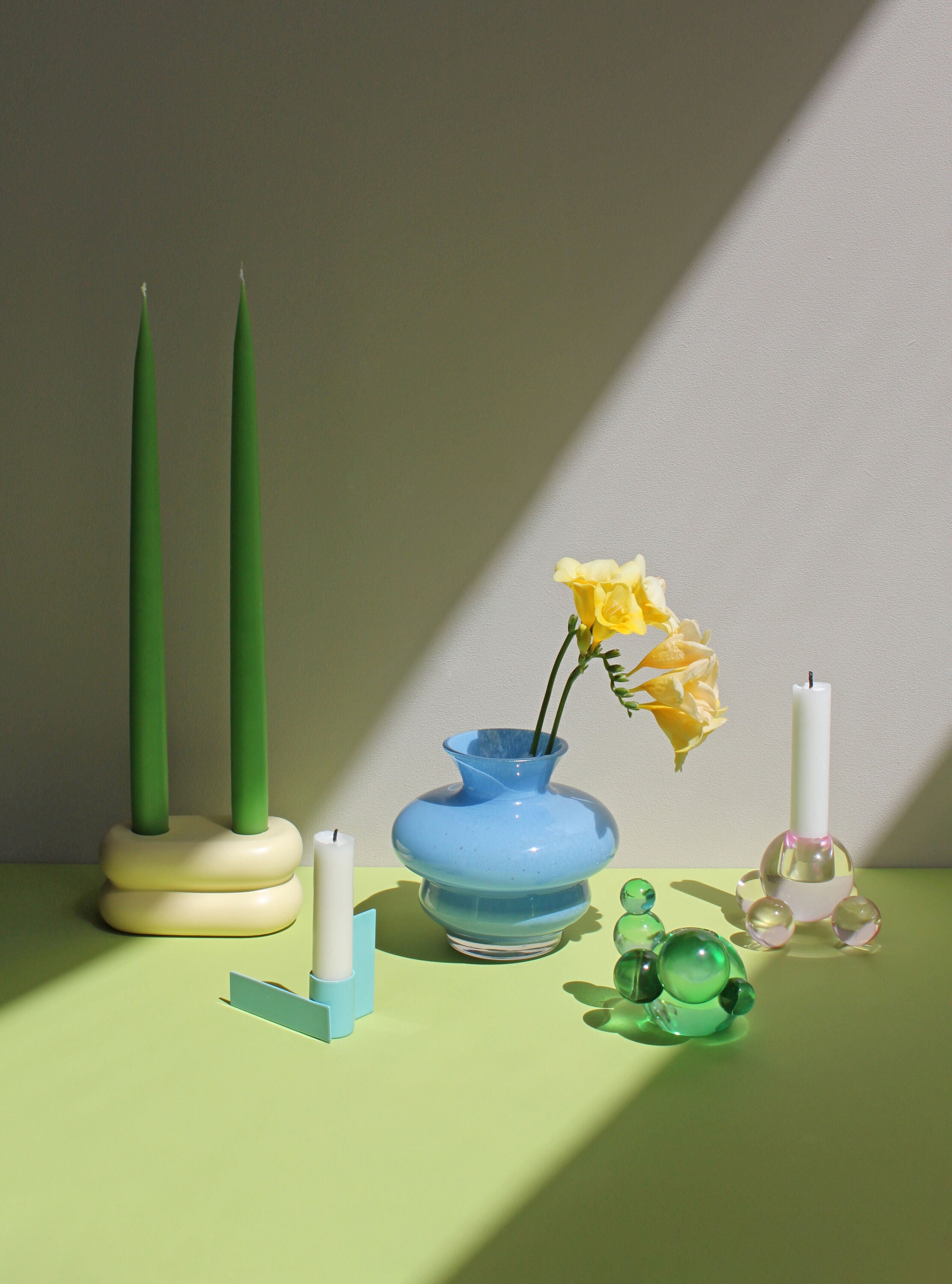 Curve vase mini blue