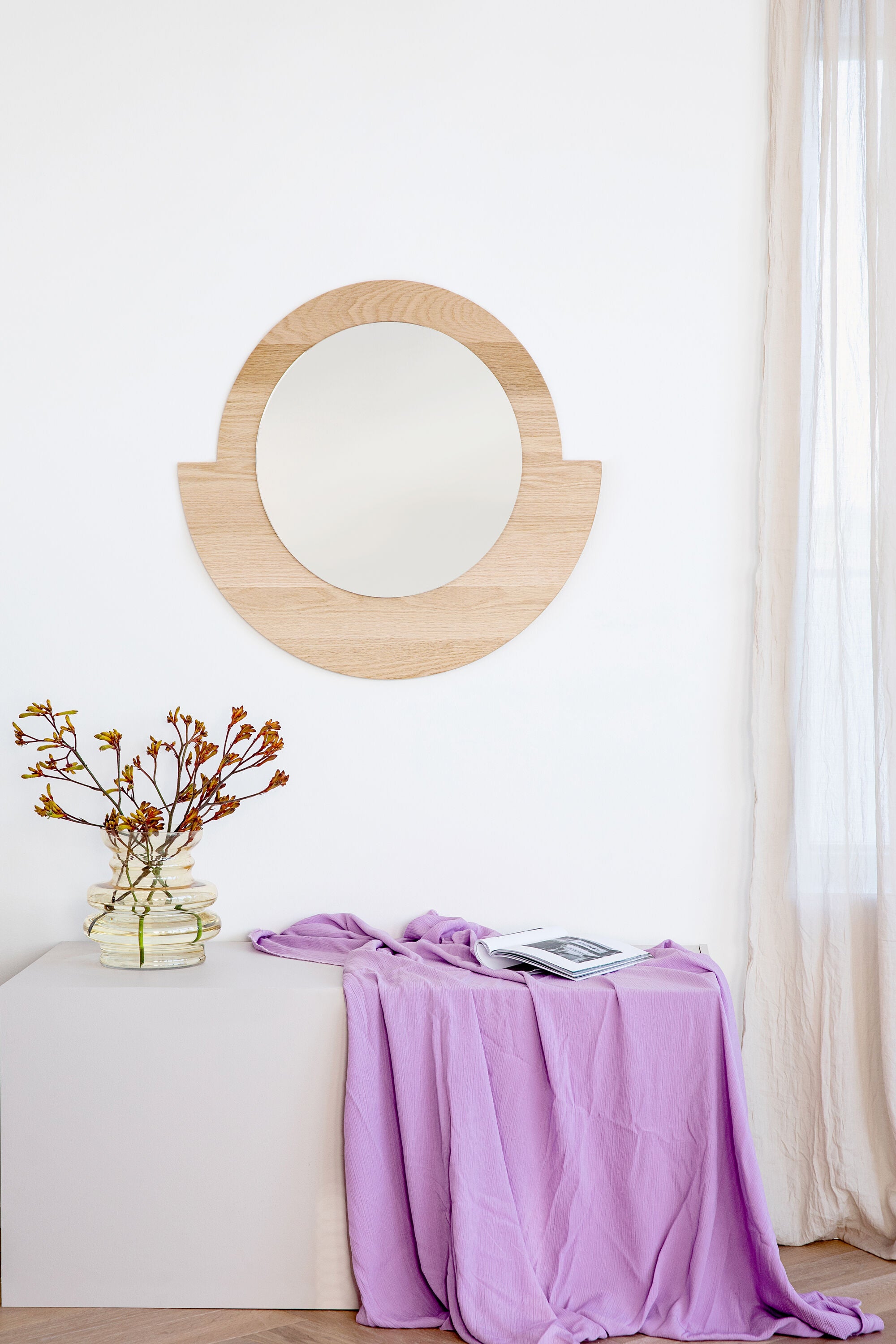 Edge mirror (oak)