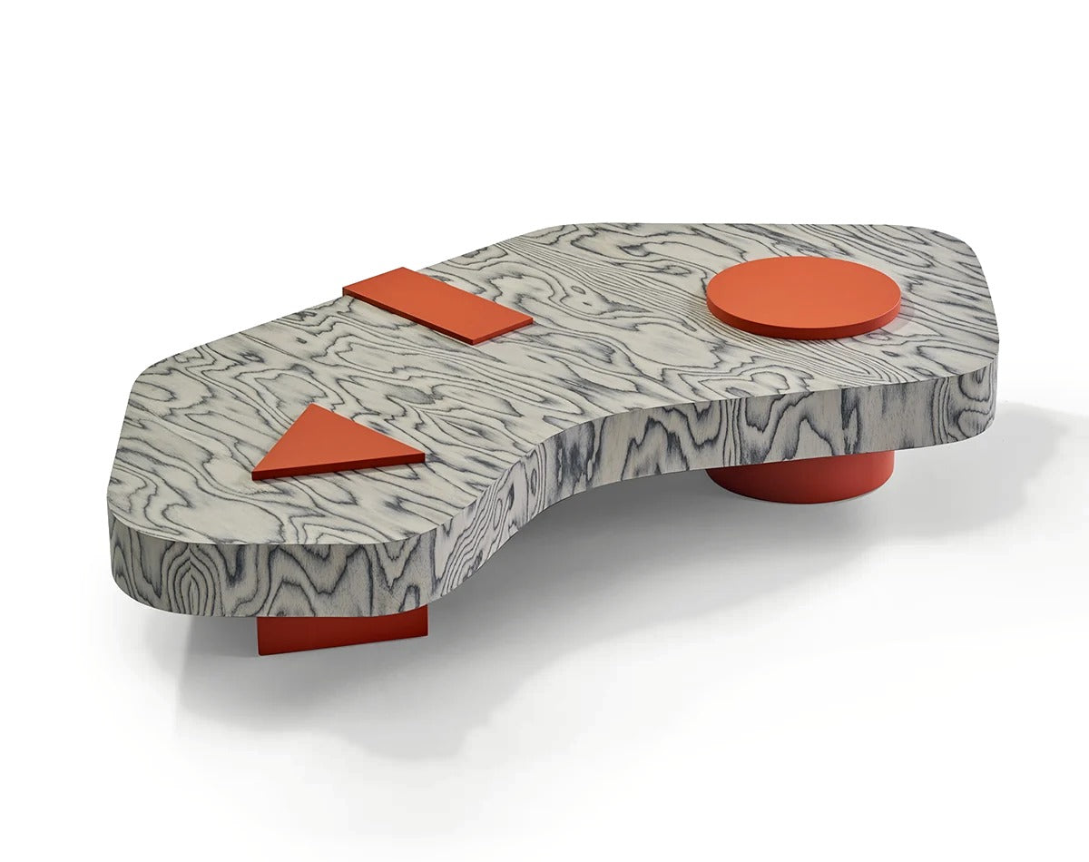 Sancal Bold Designer's Edition occasional table, ALPI Sottsass veneer top