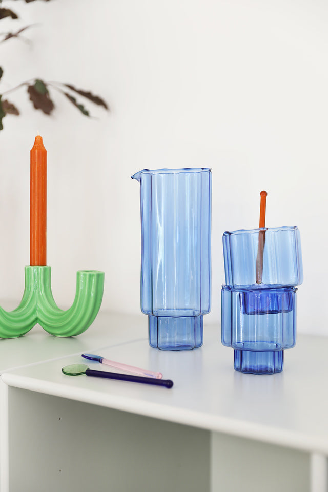 Candle holder churros green