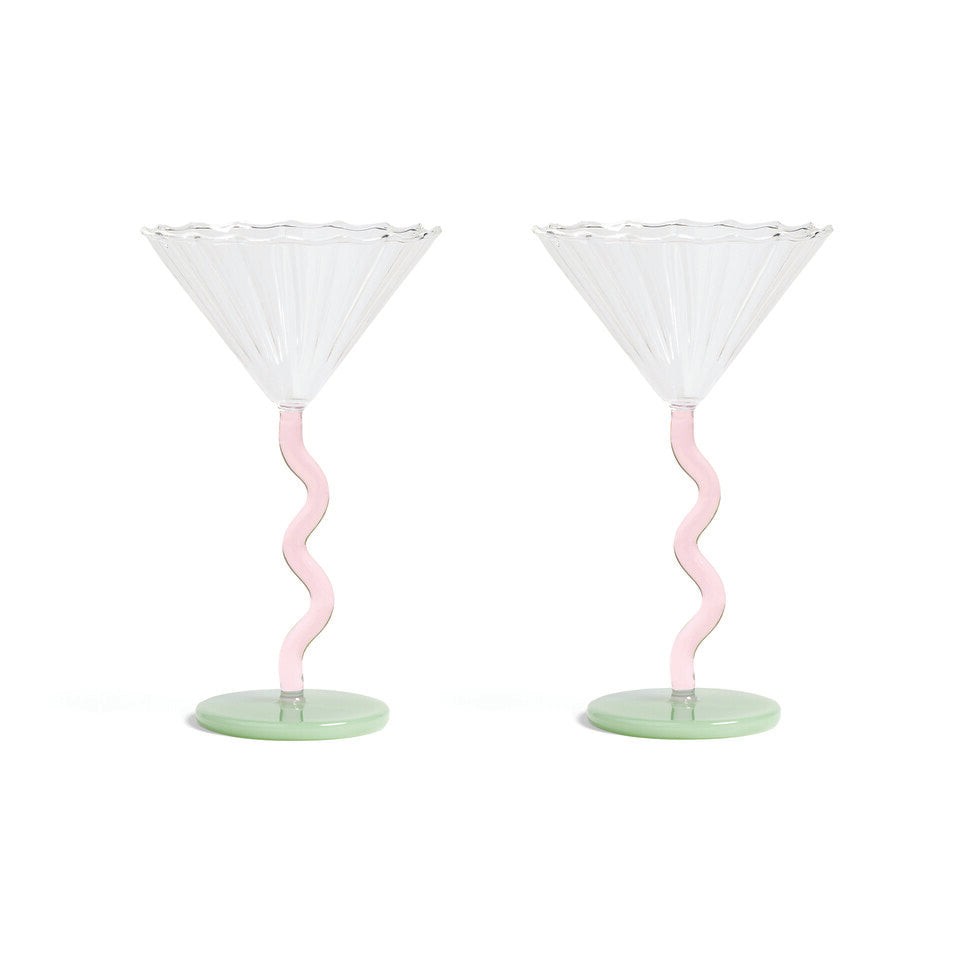 Coupe curve pink set of 2