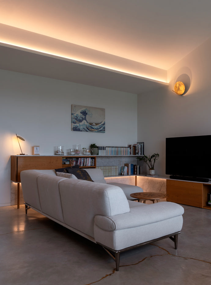Catellani & Smith Luna Wall Lamp 30 in a living room