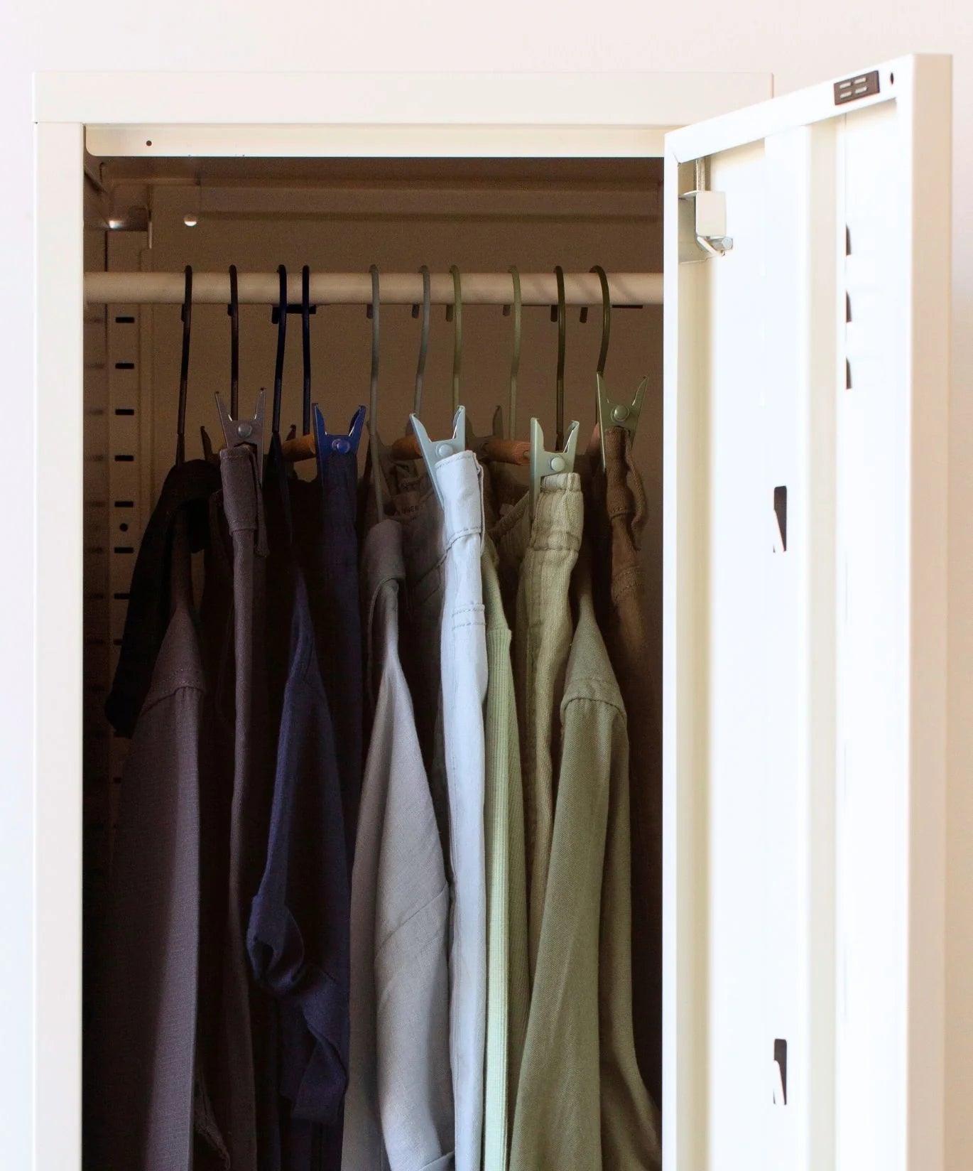 Adult clip hangers in winter