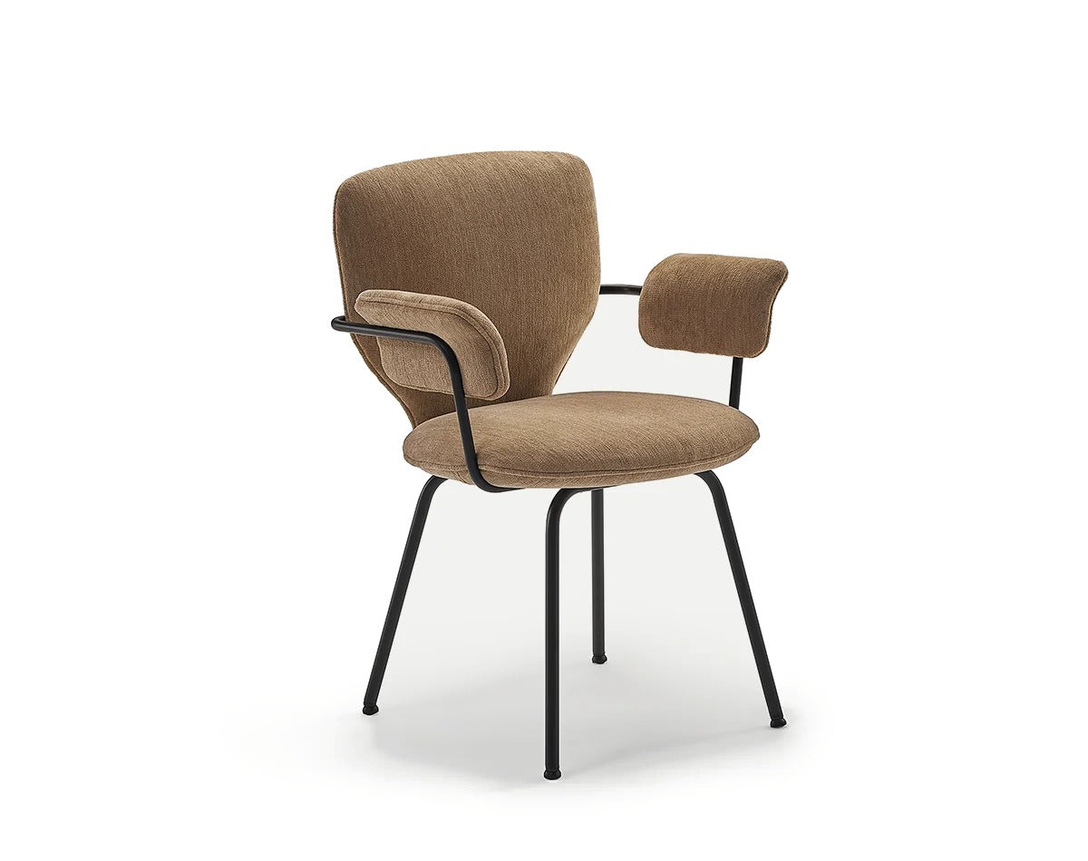 Sancal Planta chair with arms on metal legs
