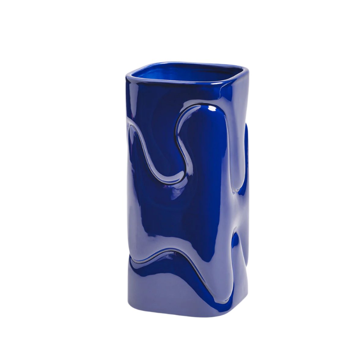 Vase puffy dark blue