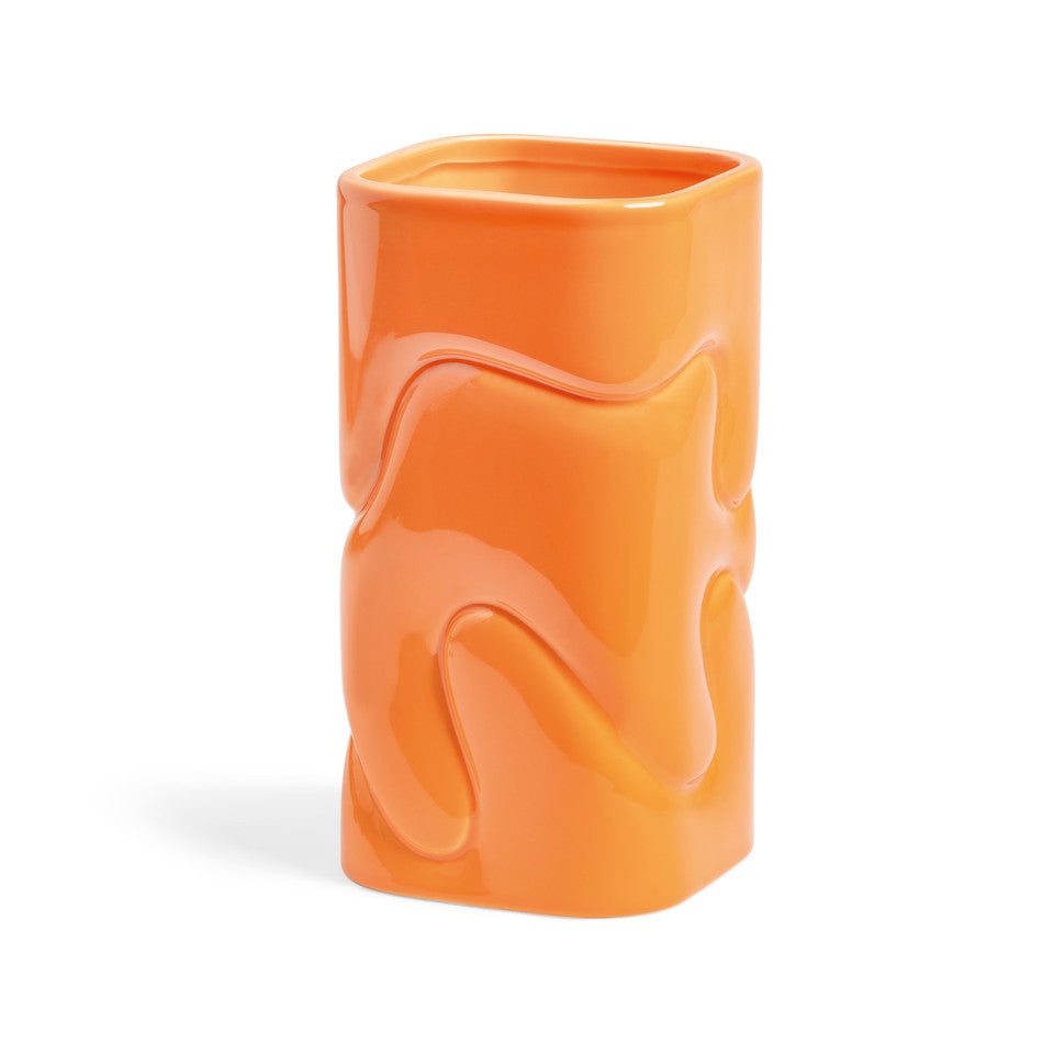 Vase puffy orange