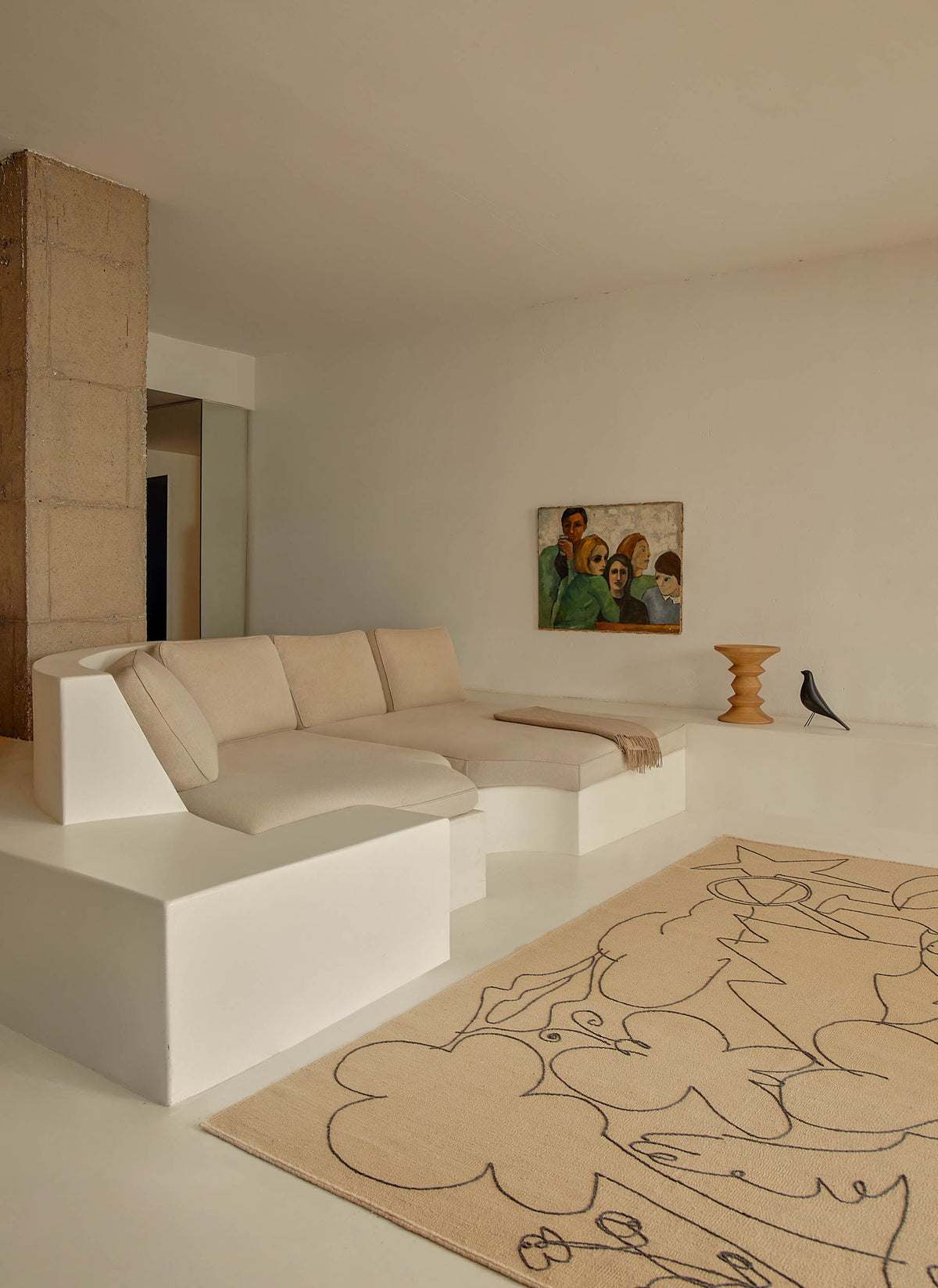 Nani Marquina Discovery Rug by Lucia Eames in a living room