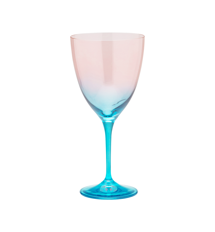 Wine glass faded coral