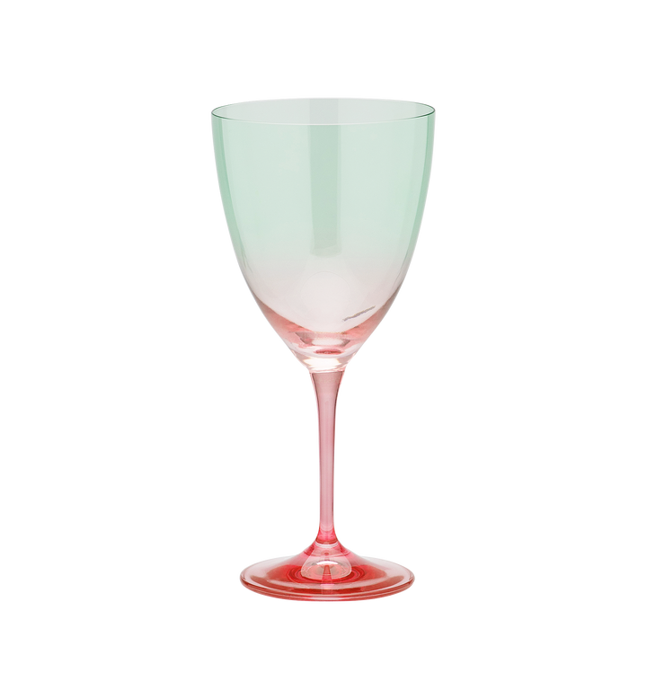 Wine glass faded green