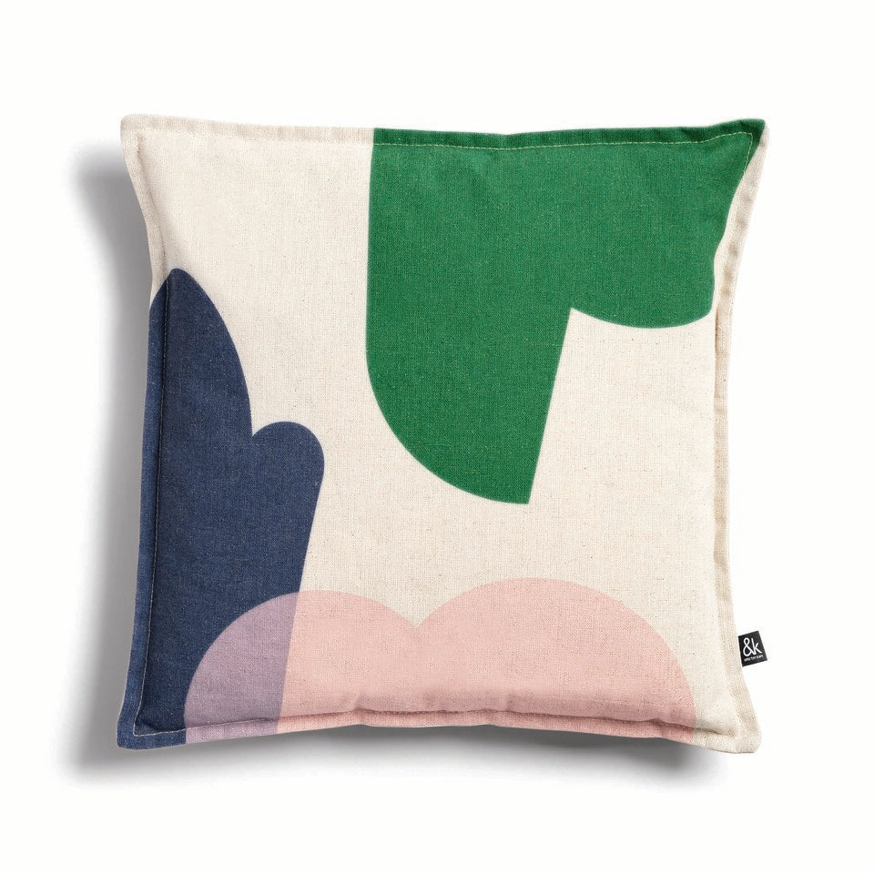 Cushion collage square green