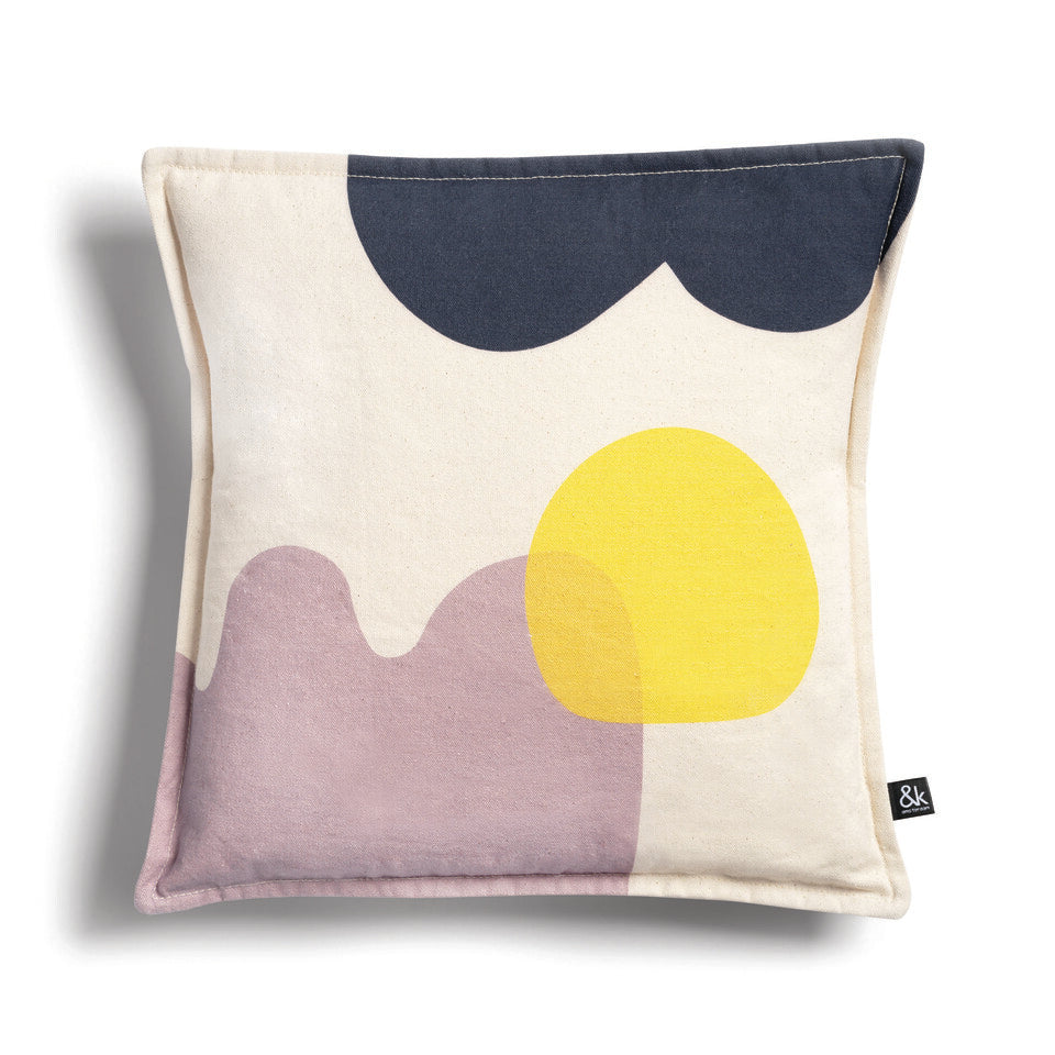 Cushion collage square yellow