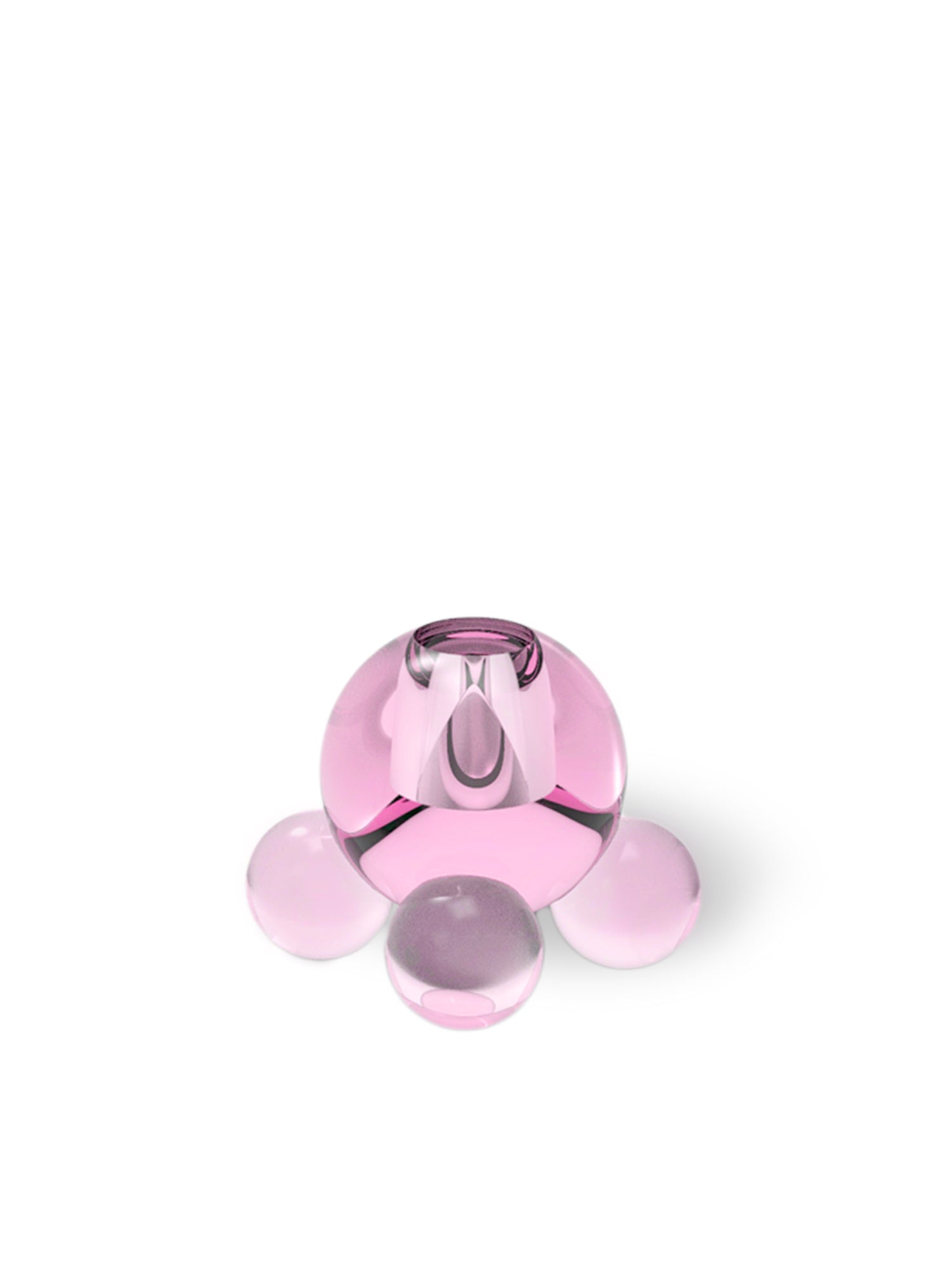 Bubble sphere candlestick pink