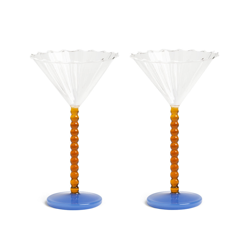 Coupe perle amber set of 2