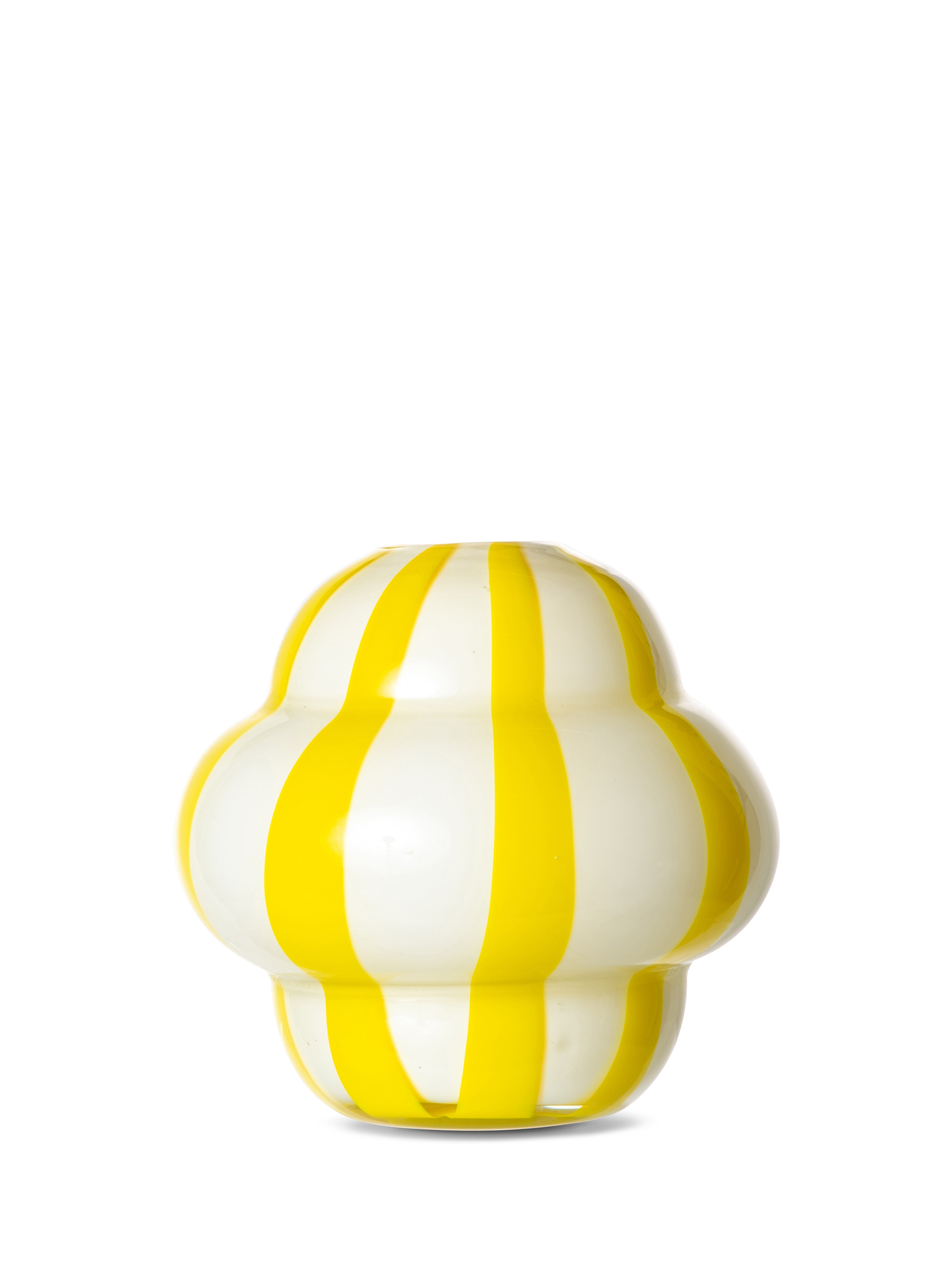 Vase curlie (yellow white)
