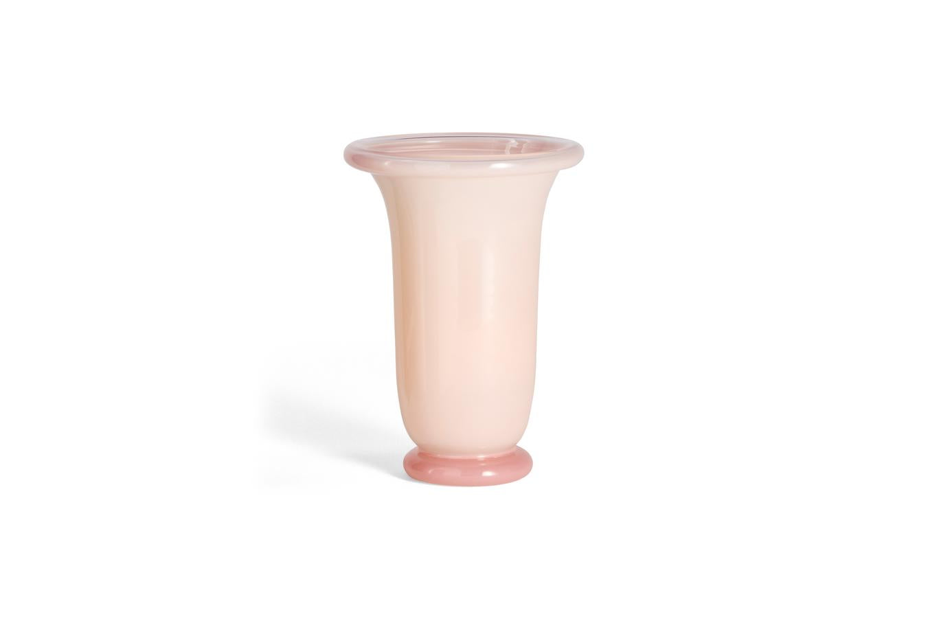 Empire vase medium light pink with pink base