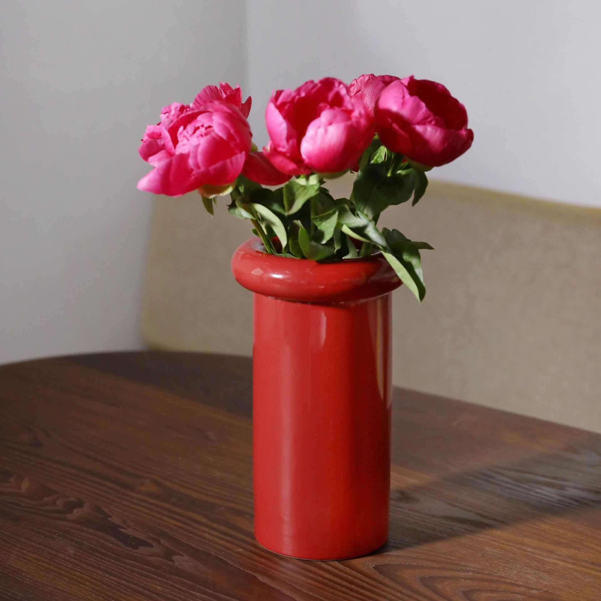 Vase turban burgundy