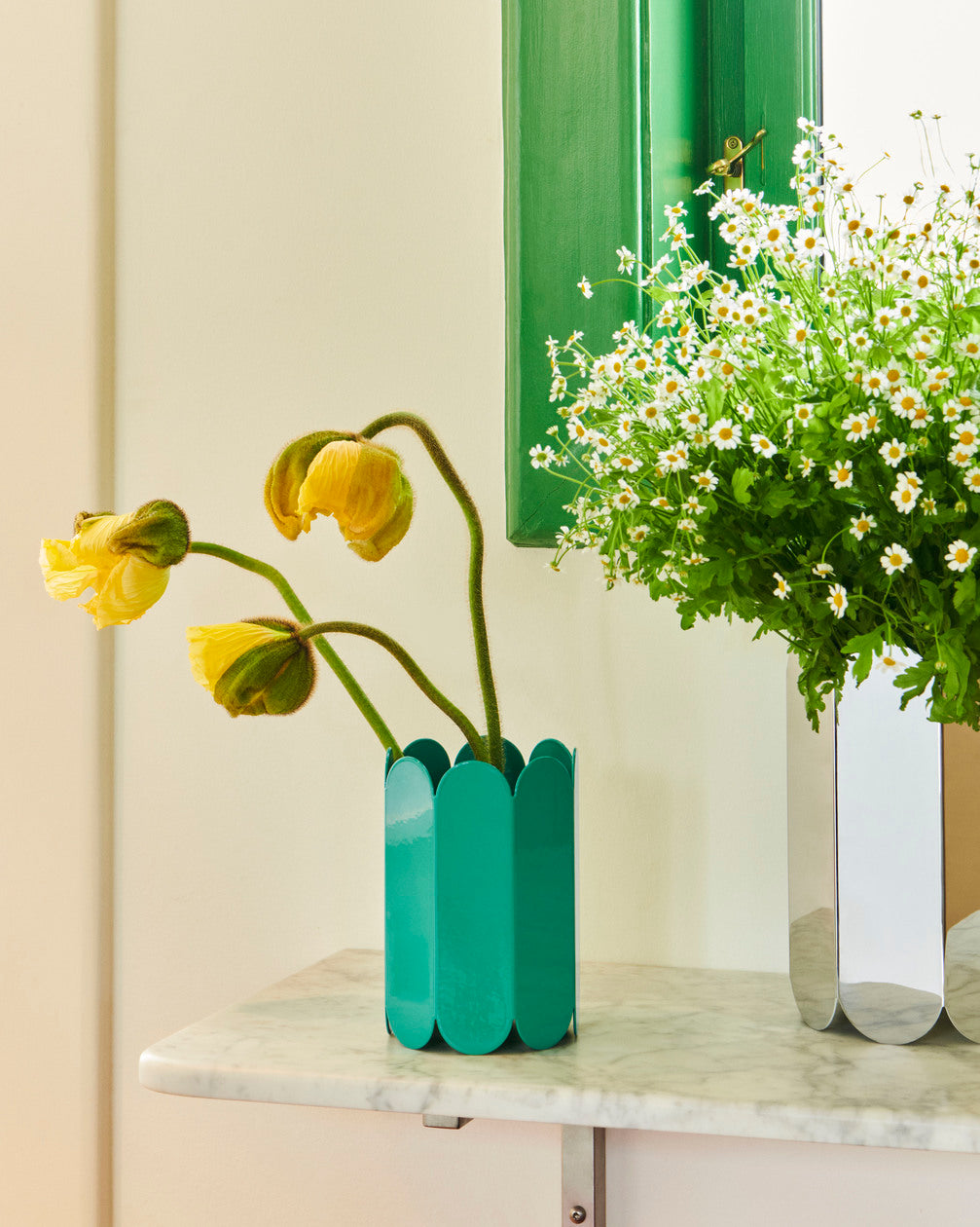 Arcs vase small green