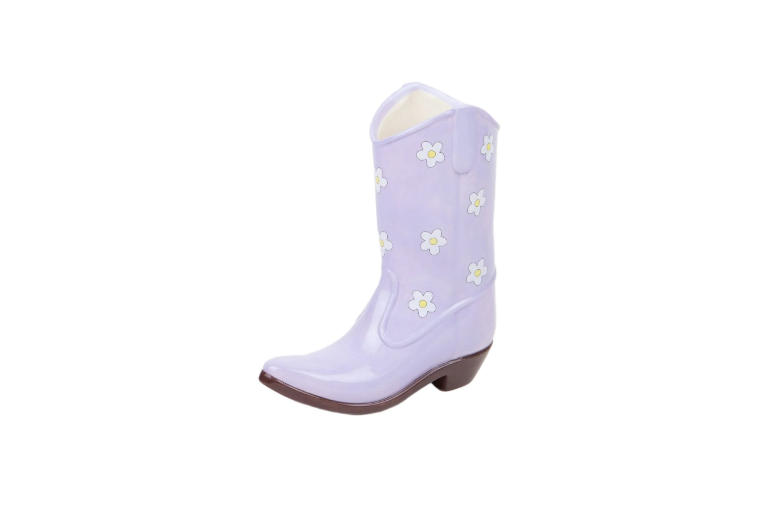 Vase rodeo cowboy boot lilac