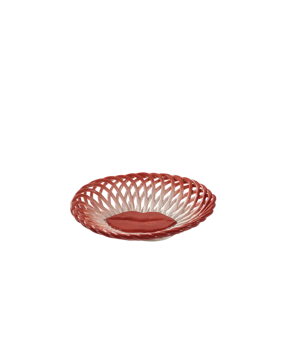 Basket Salvador red - white Les Objets Mouleversants