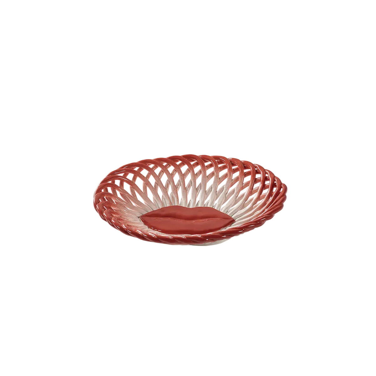 Basket Salvador red - white Les Objets Mouleversants