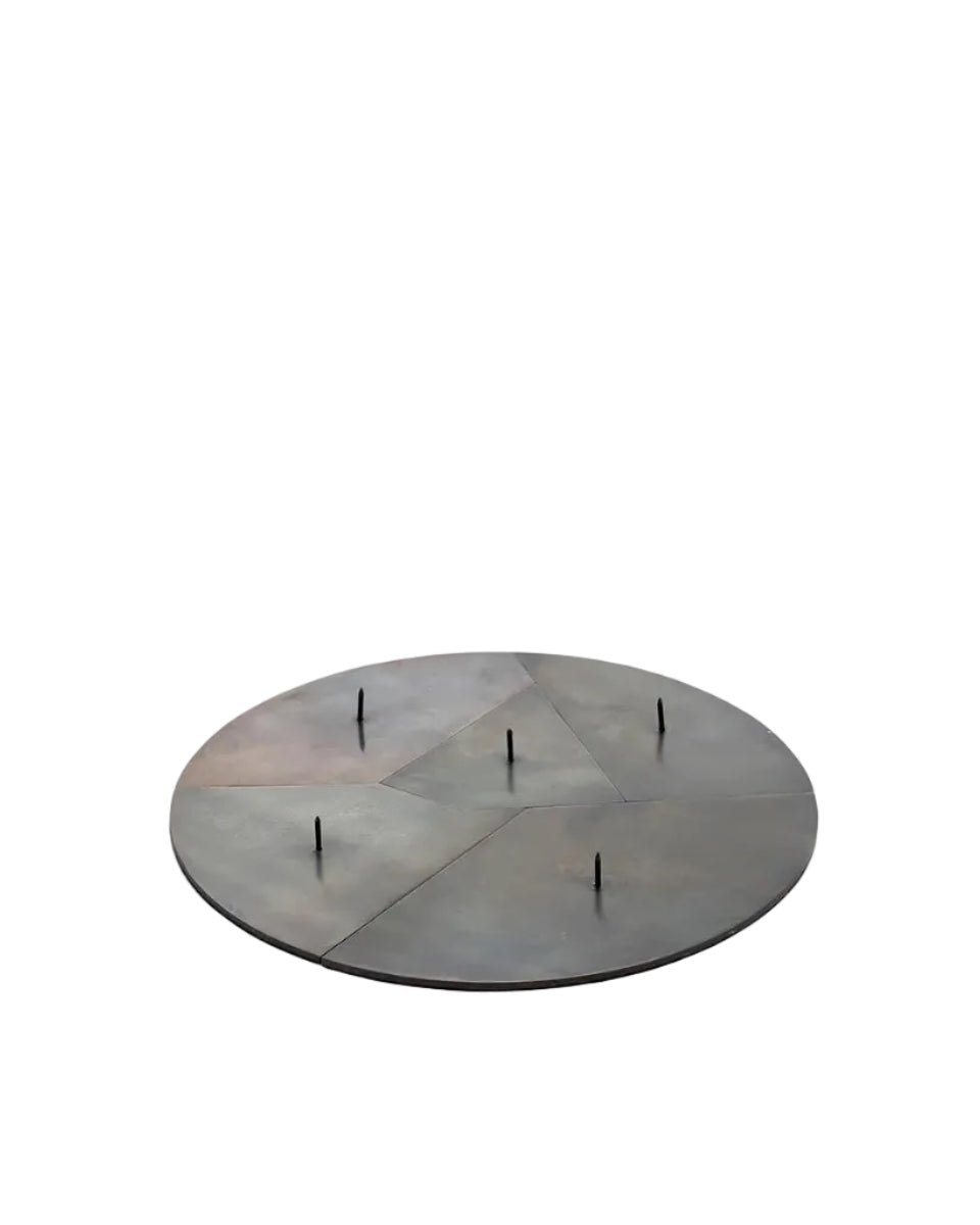 Candle holder blue steel Candelabra