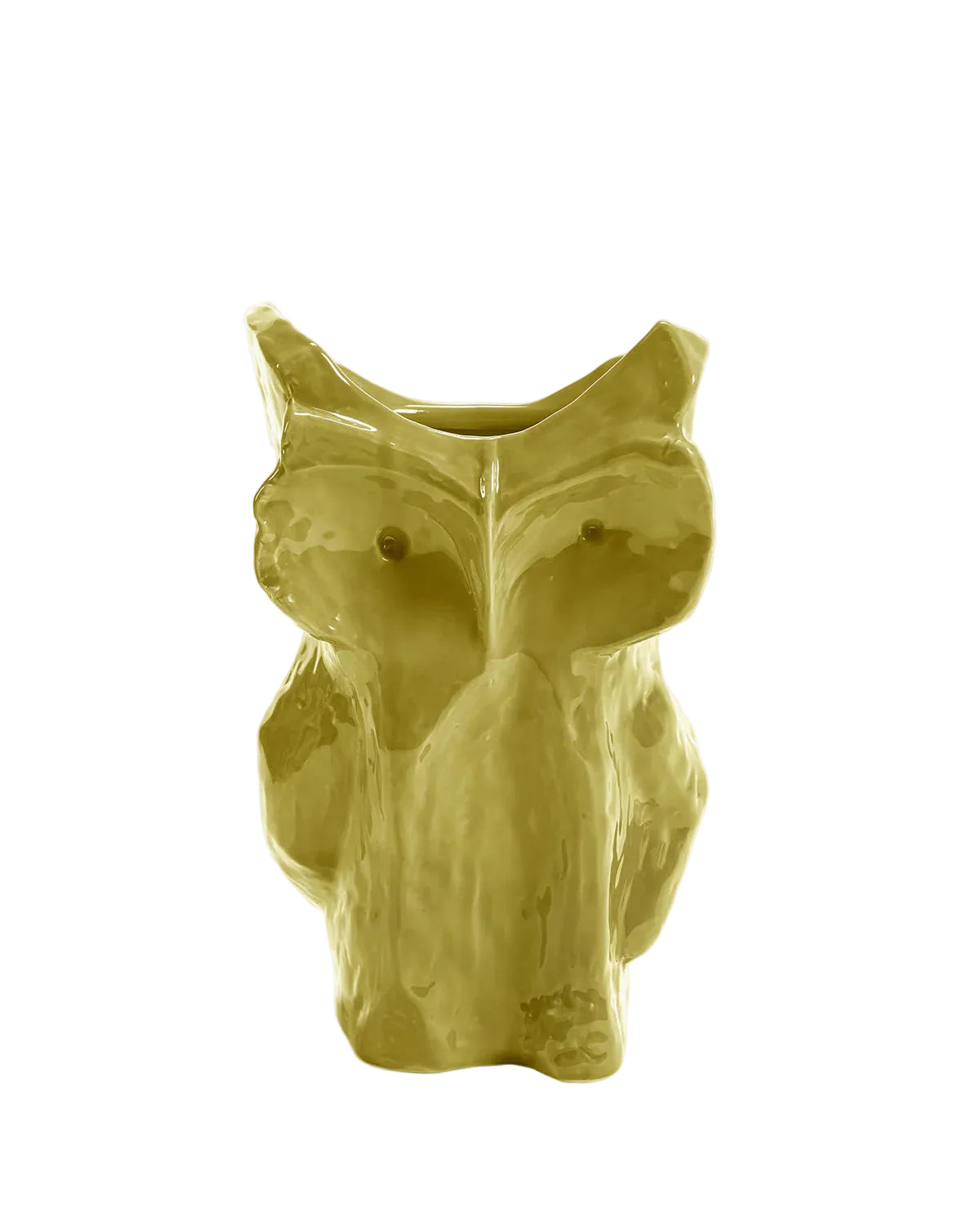 Owl vase L yellow After Midnight