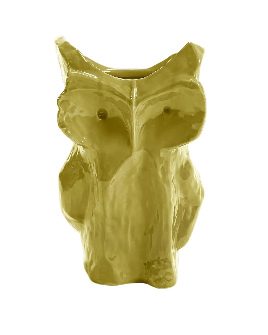 Owl vase L yellow After Midnight