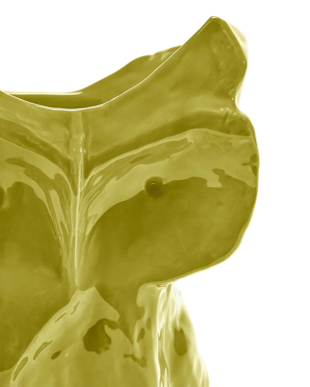 Owl vase L yellow After Midnight