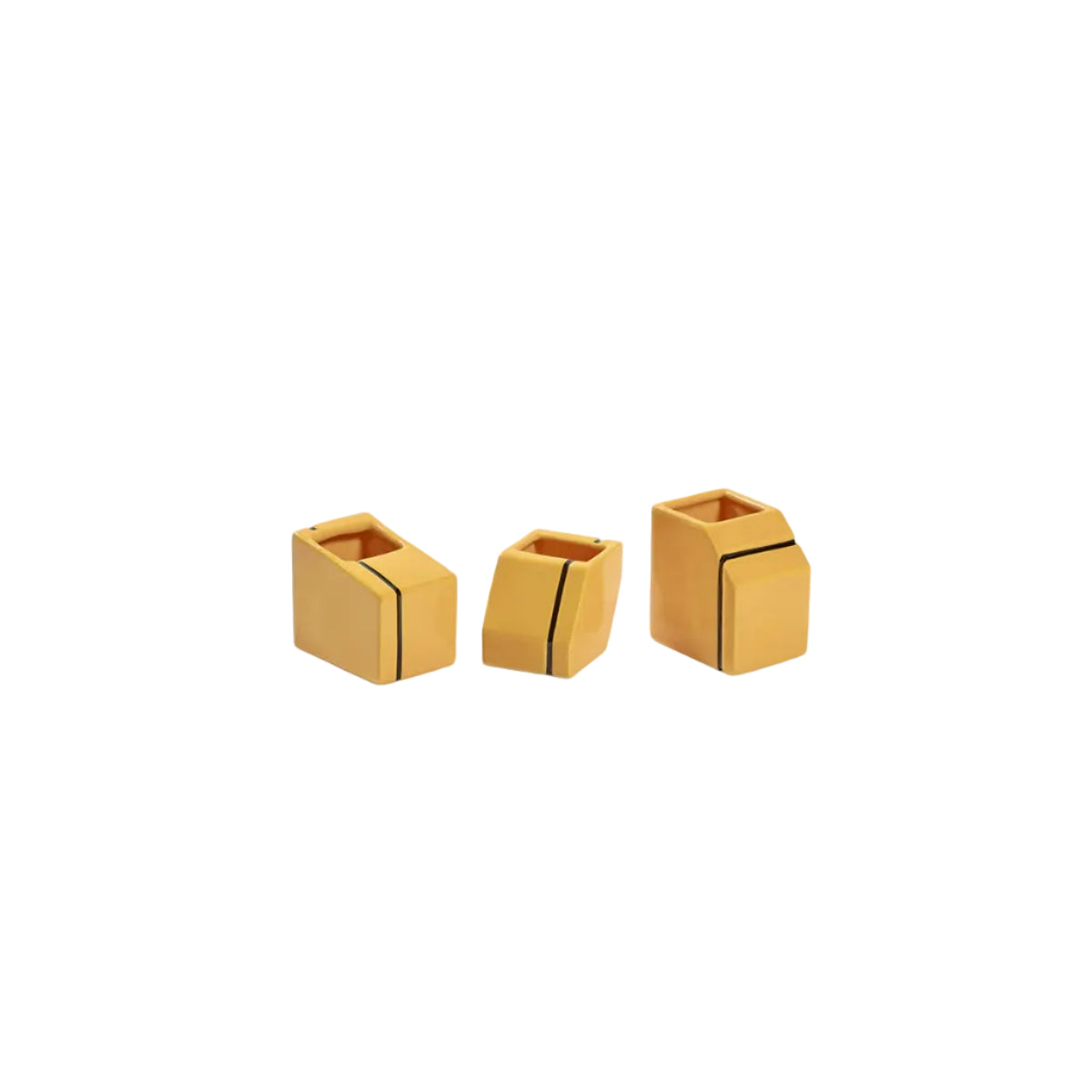 Vase mini ass/3 yellow Silos