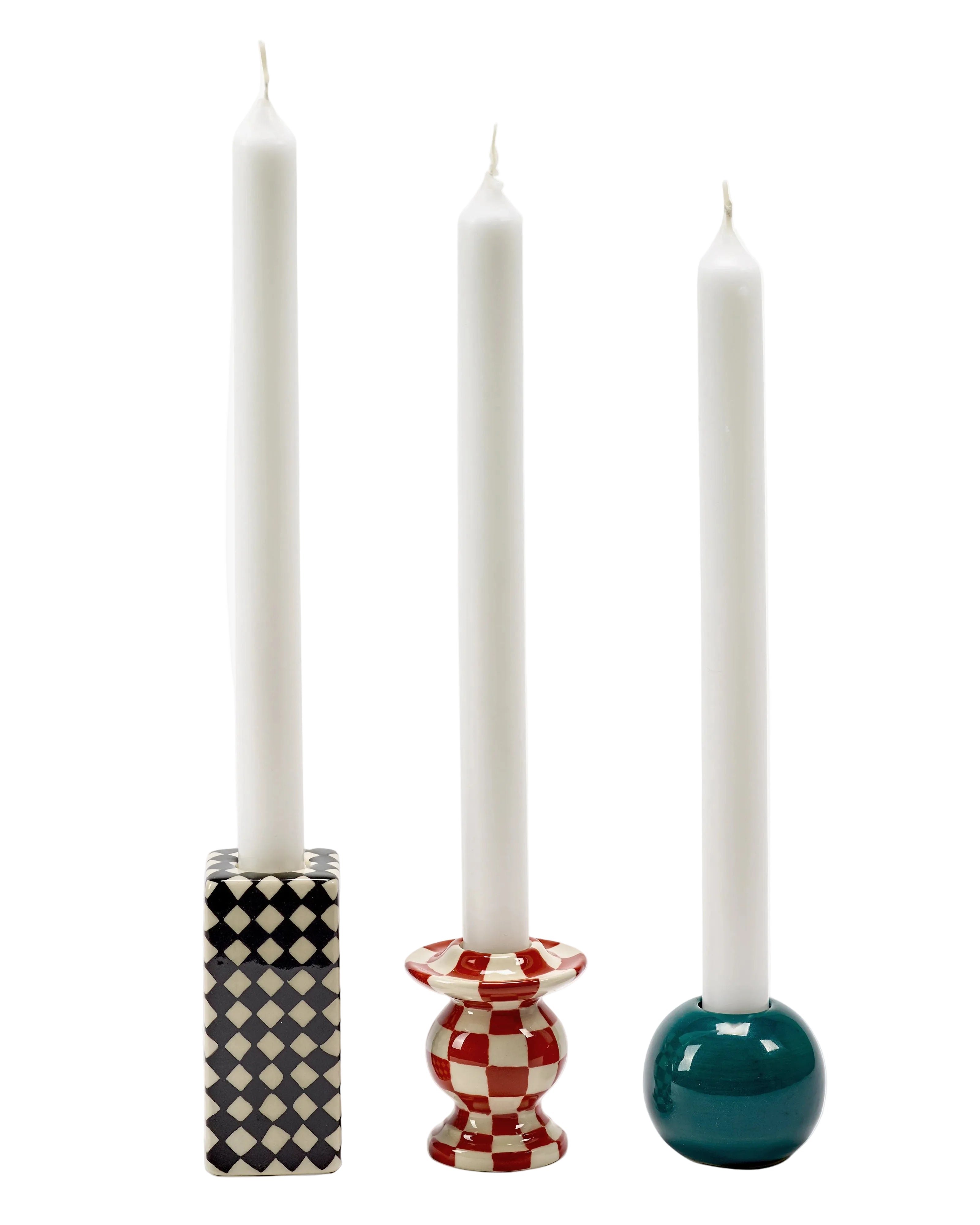 Candle holder set/3 Chessboard Les Objets Mouleversants