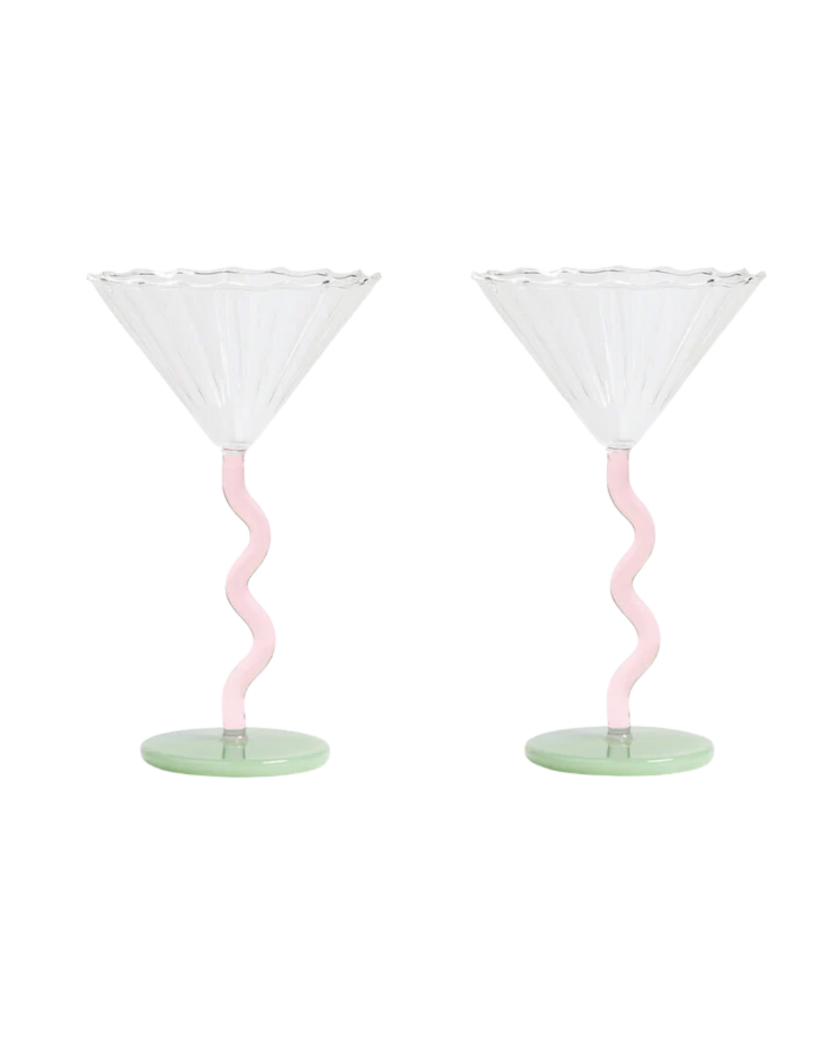 Coupe curve pink set of 2