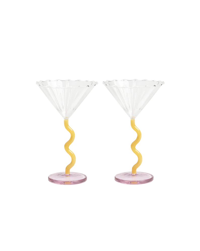 Coupe curve caramel set of 2