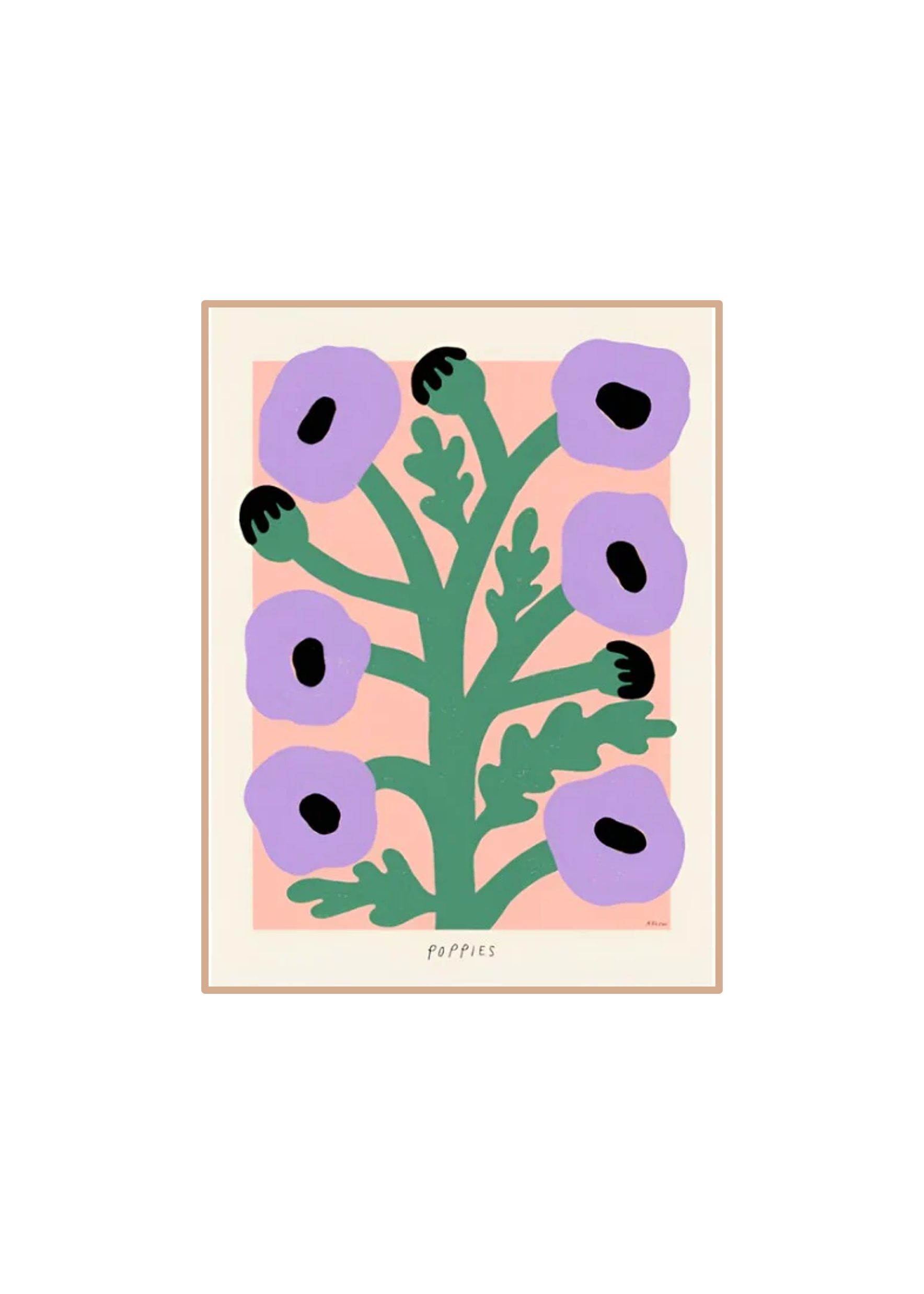 Madelen Möllard - Purple poppies poster (50 x 70 cm)