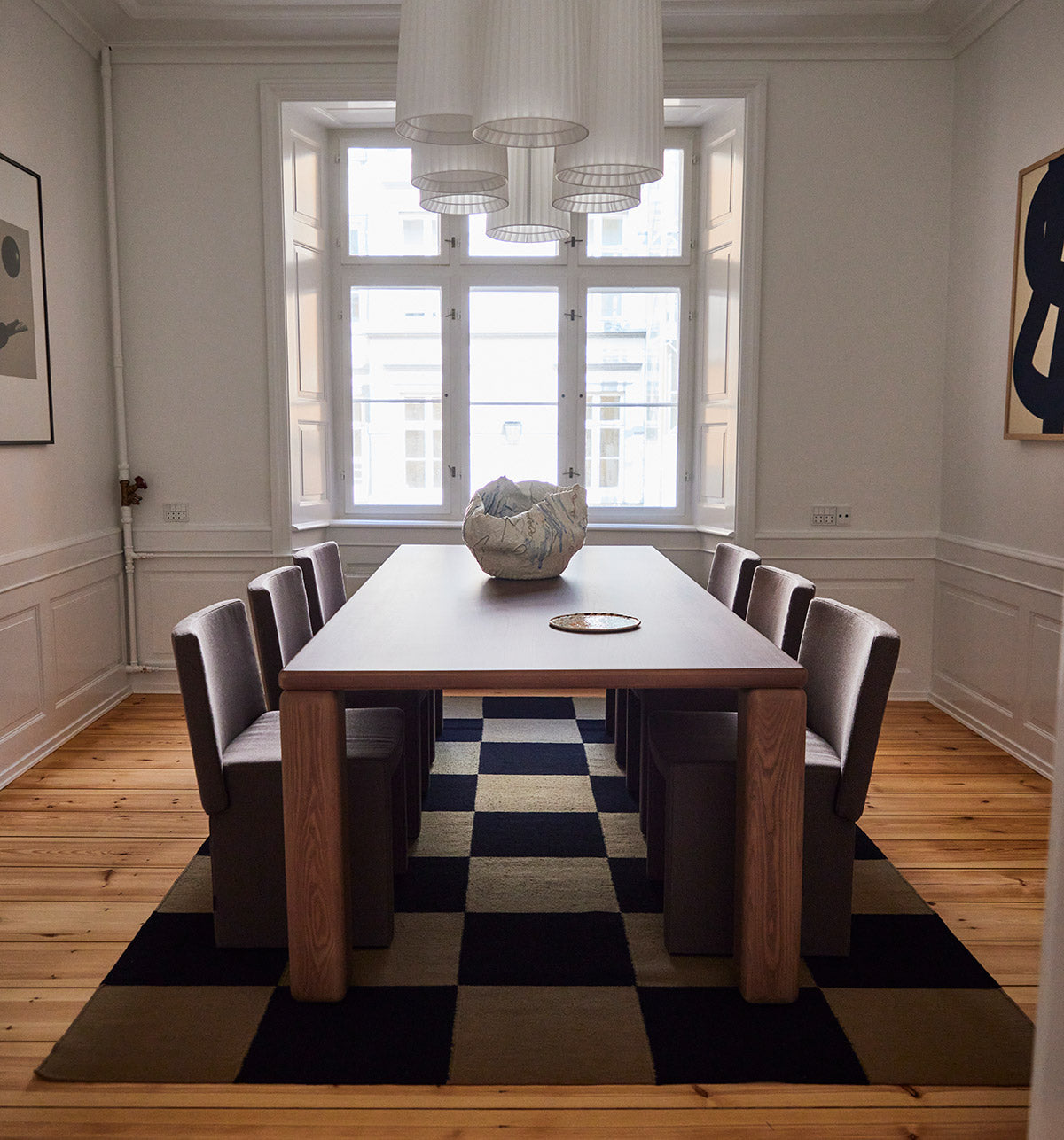 Sancal Cita table, slatted ash base