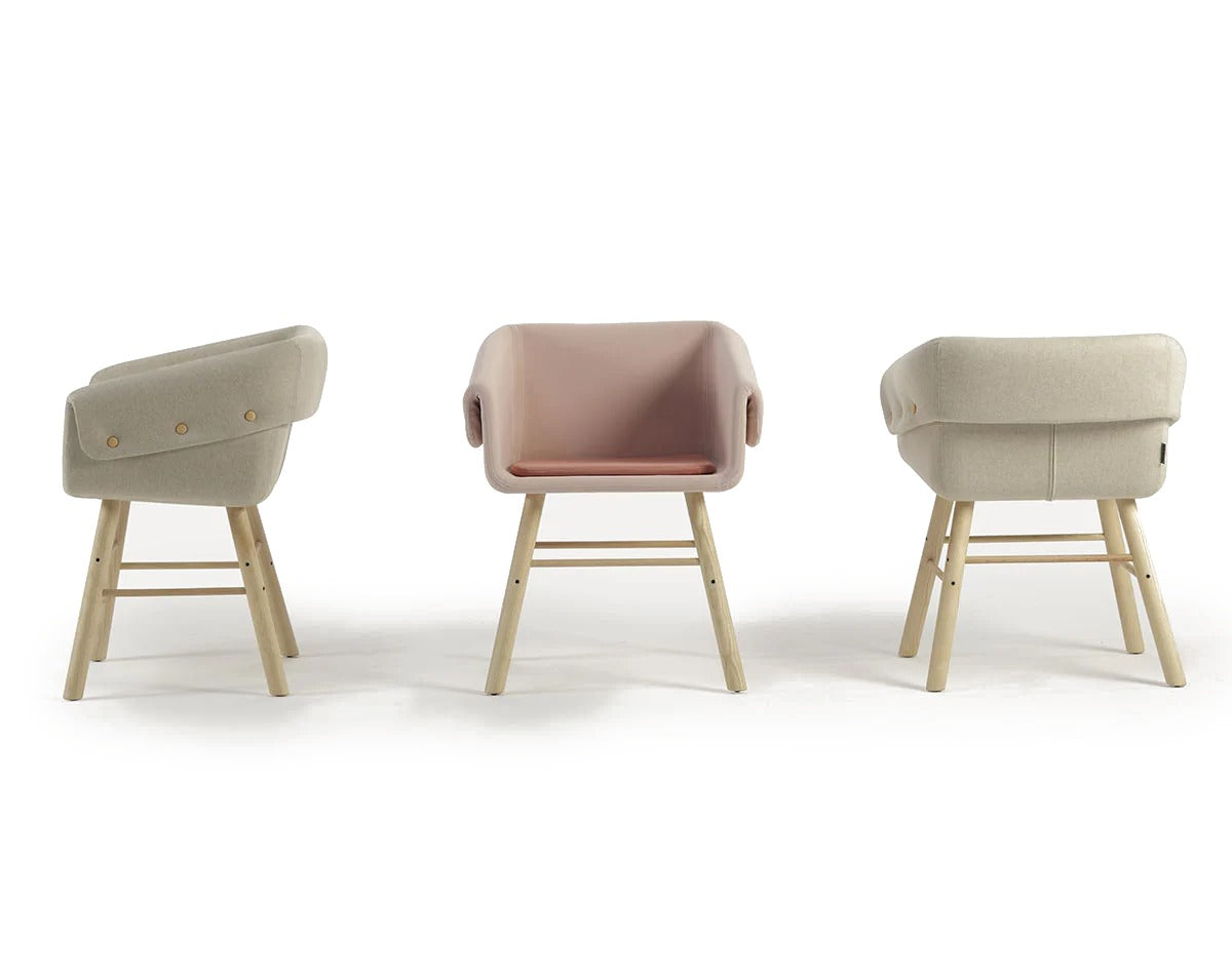 Sancal Collar Chair, wooden legs